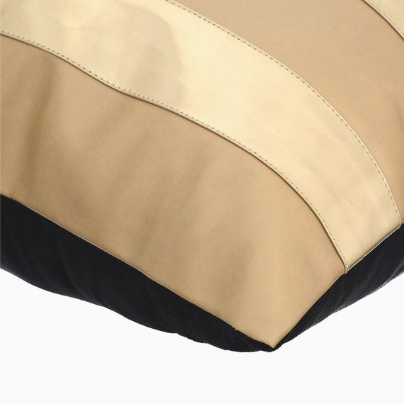 Beige Faux Leather Throw Pillow Cover - Soft & Stylish Decorative Cushion Case for Sofa, Bed, Chair - Perfect for Living Room, Bedroom & Home Decor