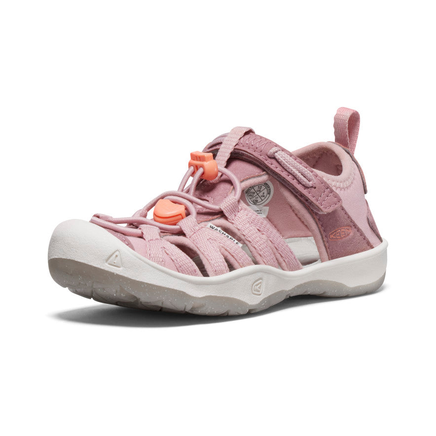 Little Girls' Moxie Sandal - Comfortable & Stylish Kids Sandals in Nostalgia Rose/Papaya Punch | Perfect for Summer Play, Beach Trips & Everyday Wear