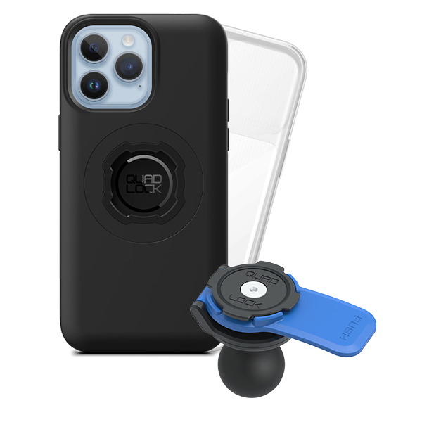 1 Ball Motorcycle Phone Mount Kit - Universal Adjustable Handlebar Holder for iPhone & Smartphones - Perfect for GPS Navigation & Hands-Free Riding