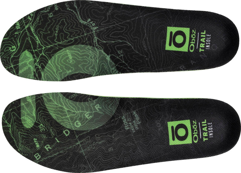 Oboz Trail Insole - Premium Arch Support & Cushioning for Hiking & Outdoor Activities - Comfortable Insoles for Boots & Shoes - Perfect for Hiking, Backpacking & Daily Wear