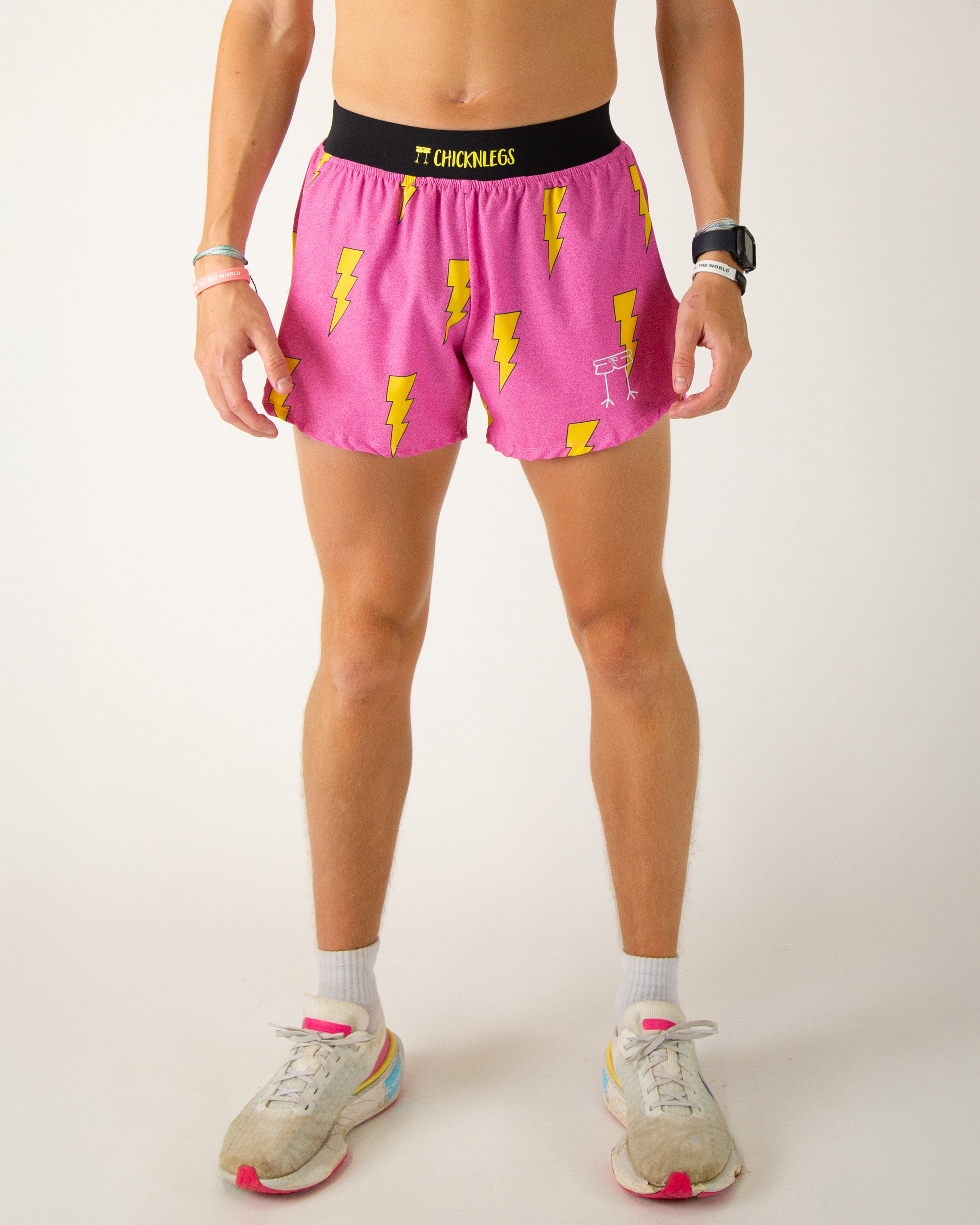 Men's Running Shorts with Side Split - Breathable Pink Athletic Shorts for Jogging, Gym & Workout | Lightweight & Comfortable Training Shorts