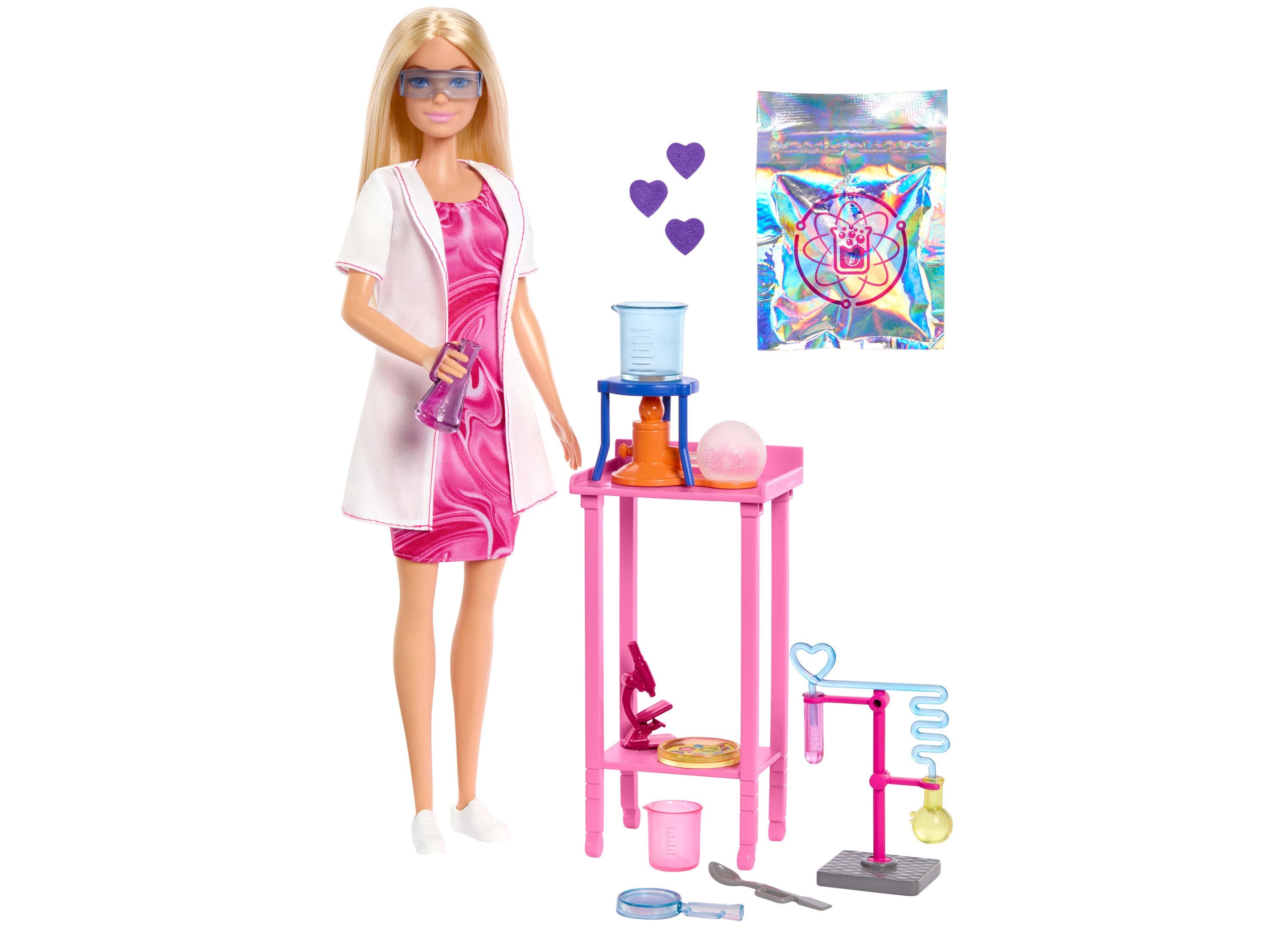 Barbie Scientist Doll with Lab Coat, Goggles & Color-Changing Experiments – Perfect for STEM Learning & Imaginative Play