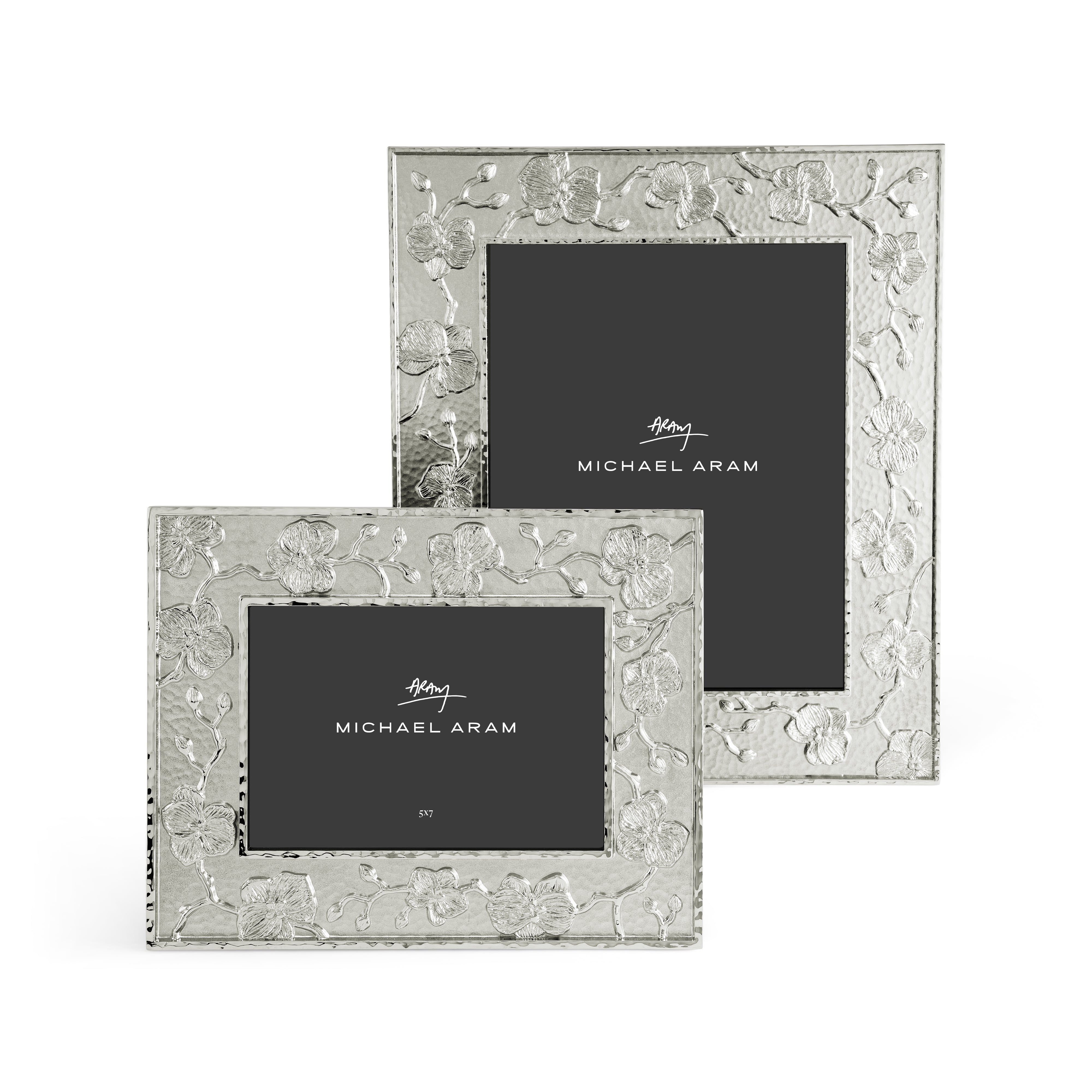Elegant White Orchid Sculpted Frame - Handcrafted Home Decor for Wall & Tabletop Display - Perfect for Living Room, Bedroom & Wedding Decor