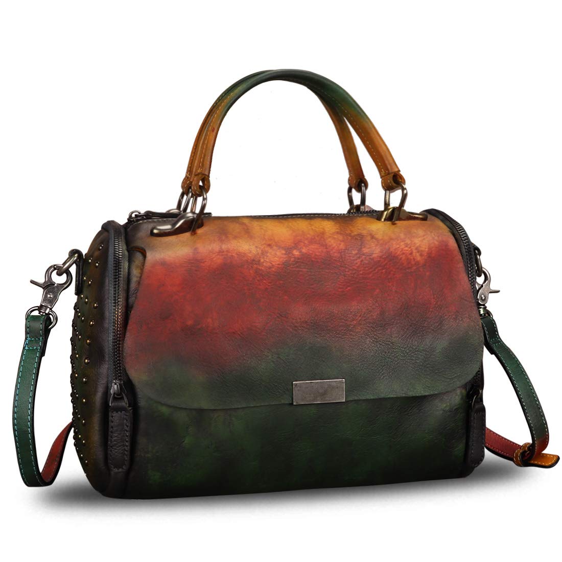 Vintage Genuine Leather Satchel Purses for Women - Handmade Crossbody Shoulder Bag | Perfect for Work, Travel & Everyday Use