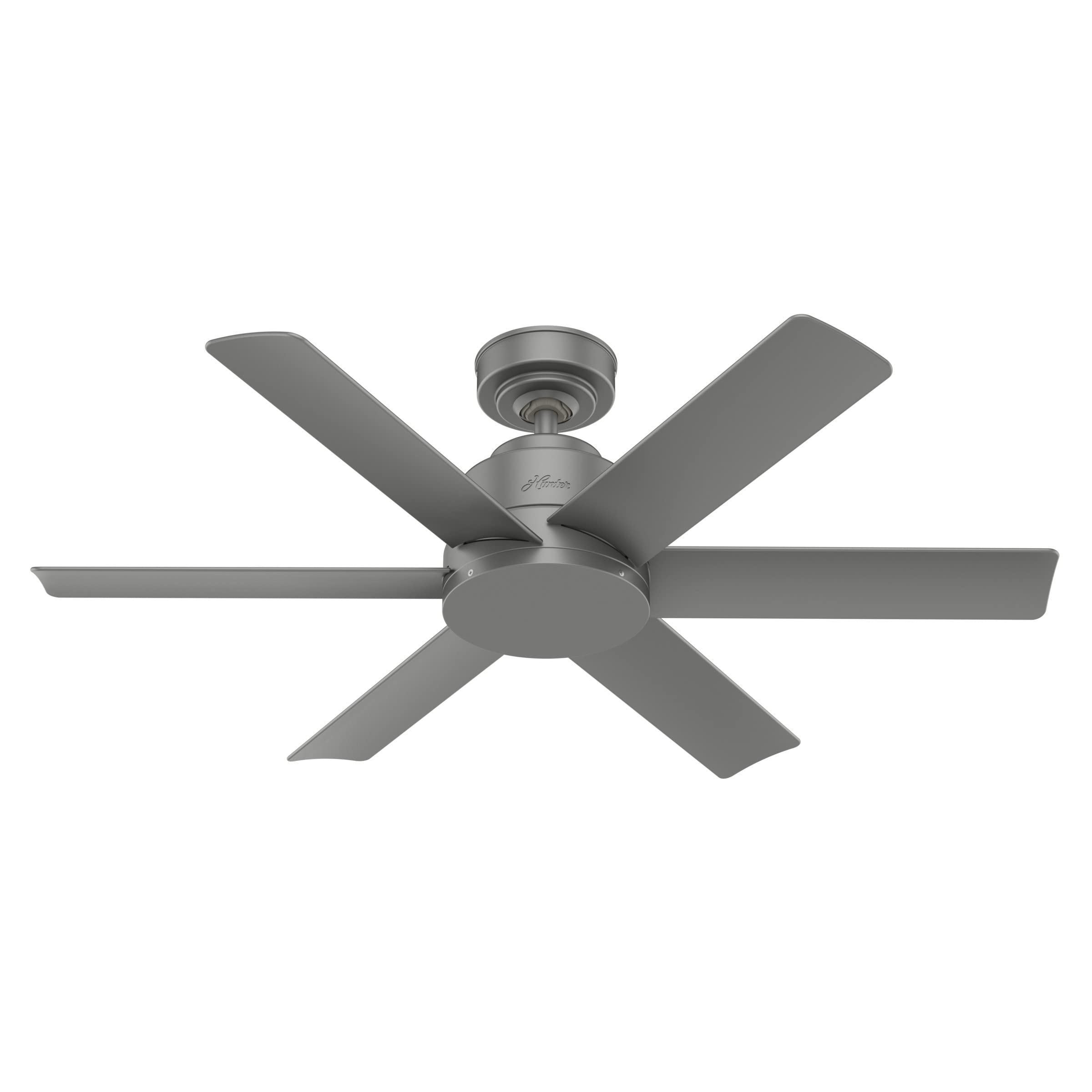 Hunter Fan Company 51115 44 Inch Kennicott Matte Silver Ceiling Fan - Indoor/Outdoor Use with Wall Control - Perfect for Patio, Living Room, and Bedroom Cooling