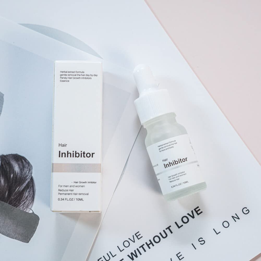 ISAKEN 10ml Hair Growth Inhibitor Serum - Permanent Hair Removal Solution for Arms, Legs, Back, Face & Underarm - Stops Ingrown Hair & Slows Regrowth - Ideal for Smooth Skin at Home & Salon Use