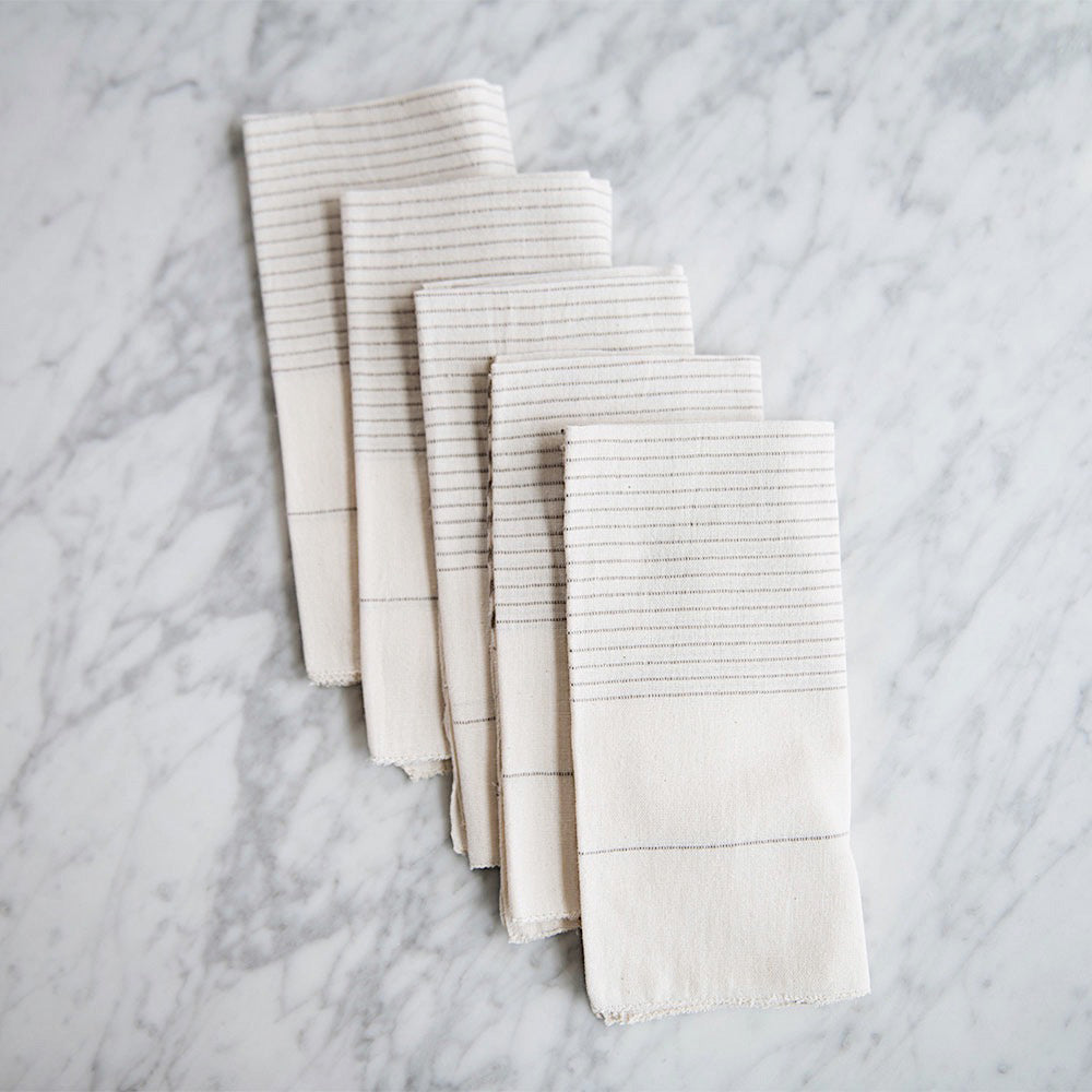 Premium Ethiopian Cotton Napkin Set - 100% Natural Stone Wash - Elegant Table Linens for Dinner Parties, Weddings & Home Decor