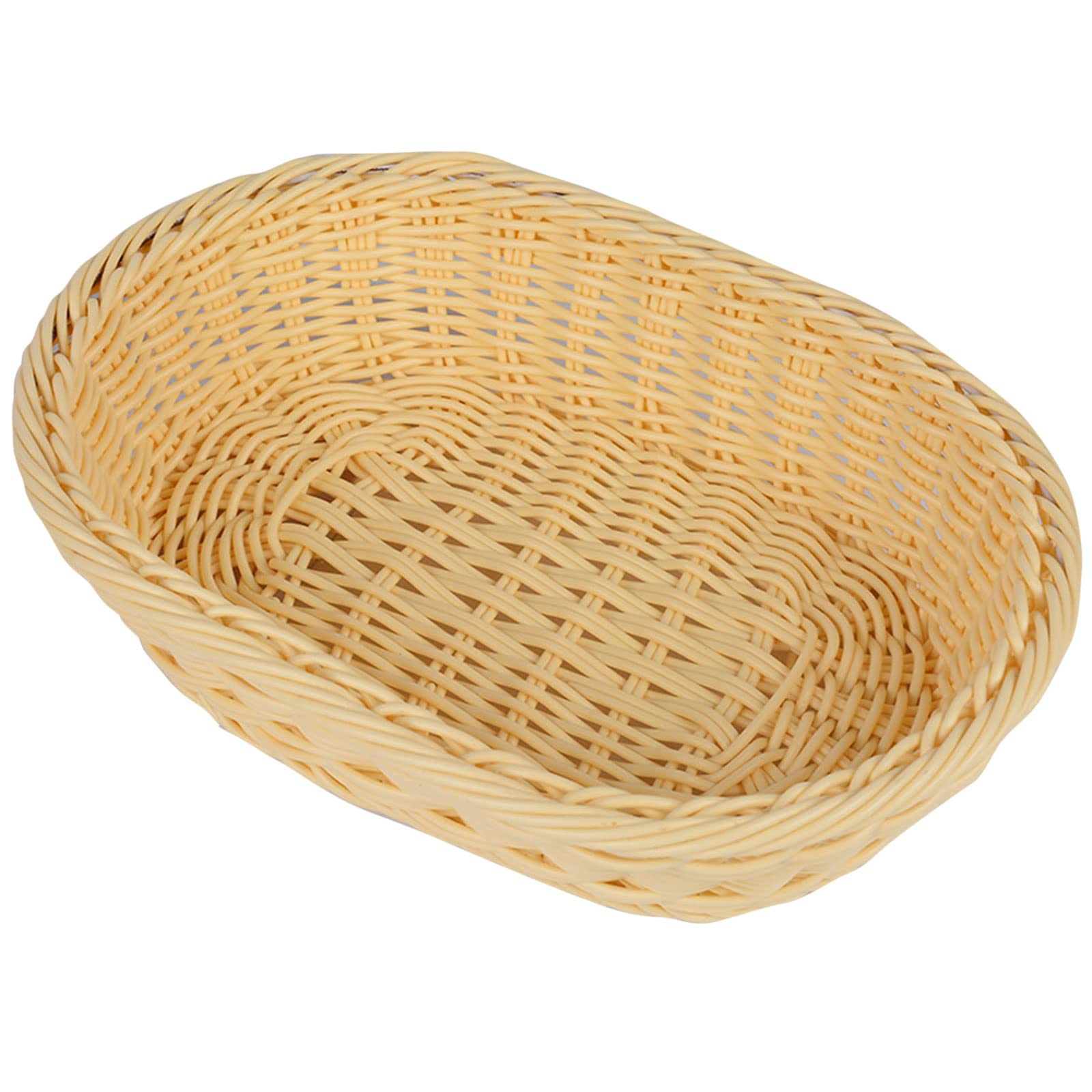 Handmade Wicker Bread Basket - Oval Rattan Storage for Fruits, Snacks & Serving - Kitchen & Dining Decor