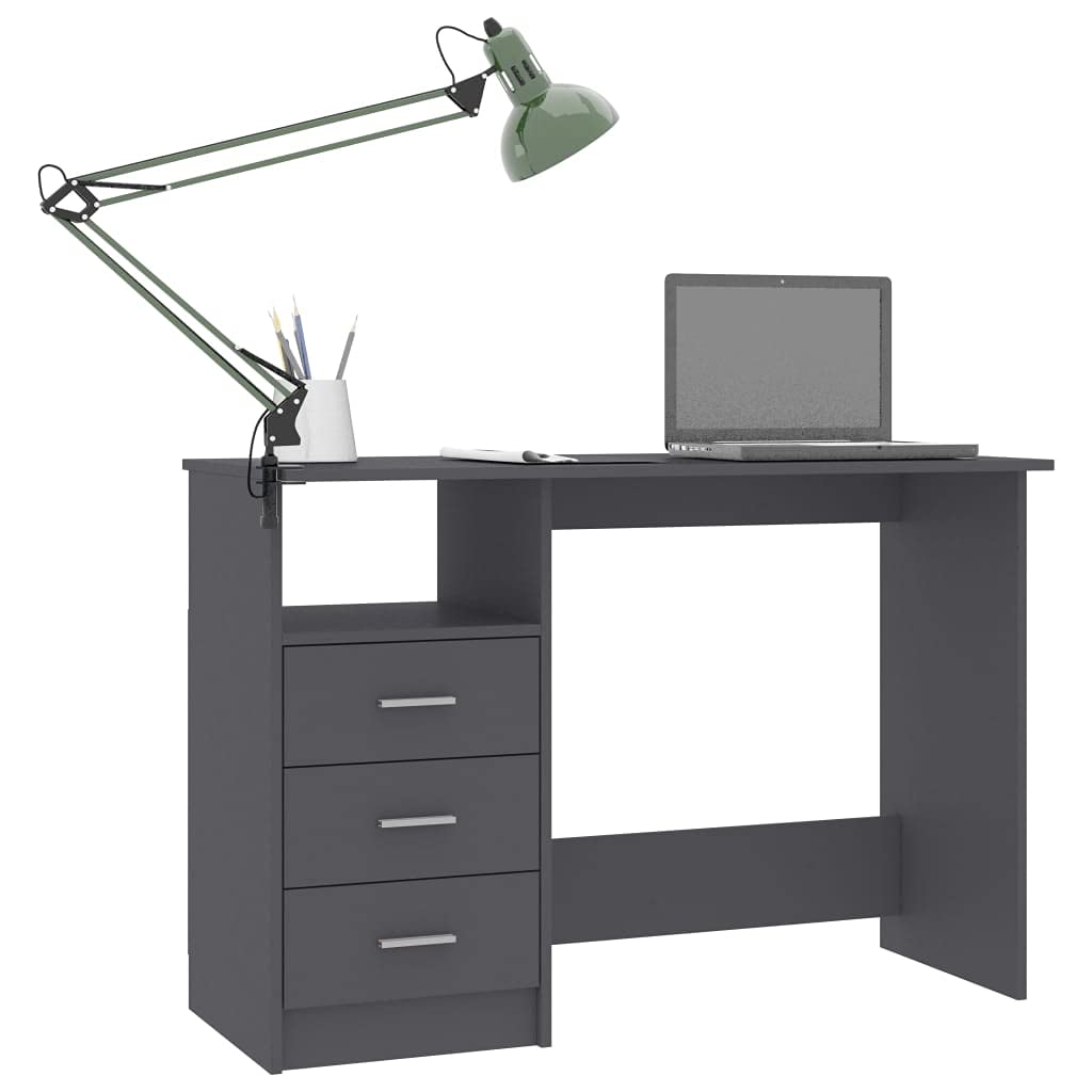 Ergonomic Computer Desk with Drawers - 43.3
