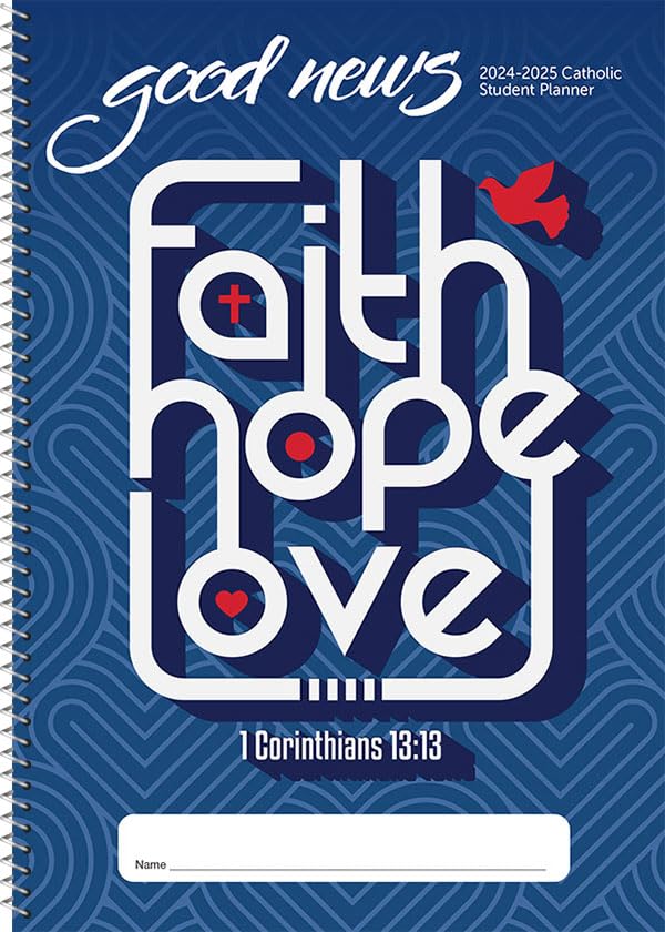 2024-2025 Catholic Student Planner for Teens - Weekly & Monthly Academic Organizer for Junior High & High School - Perfect for Bible Study, Prayer Journal & School Schedule Tracking