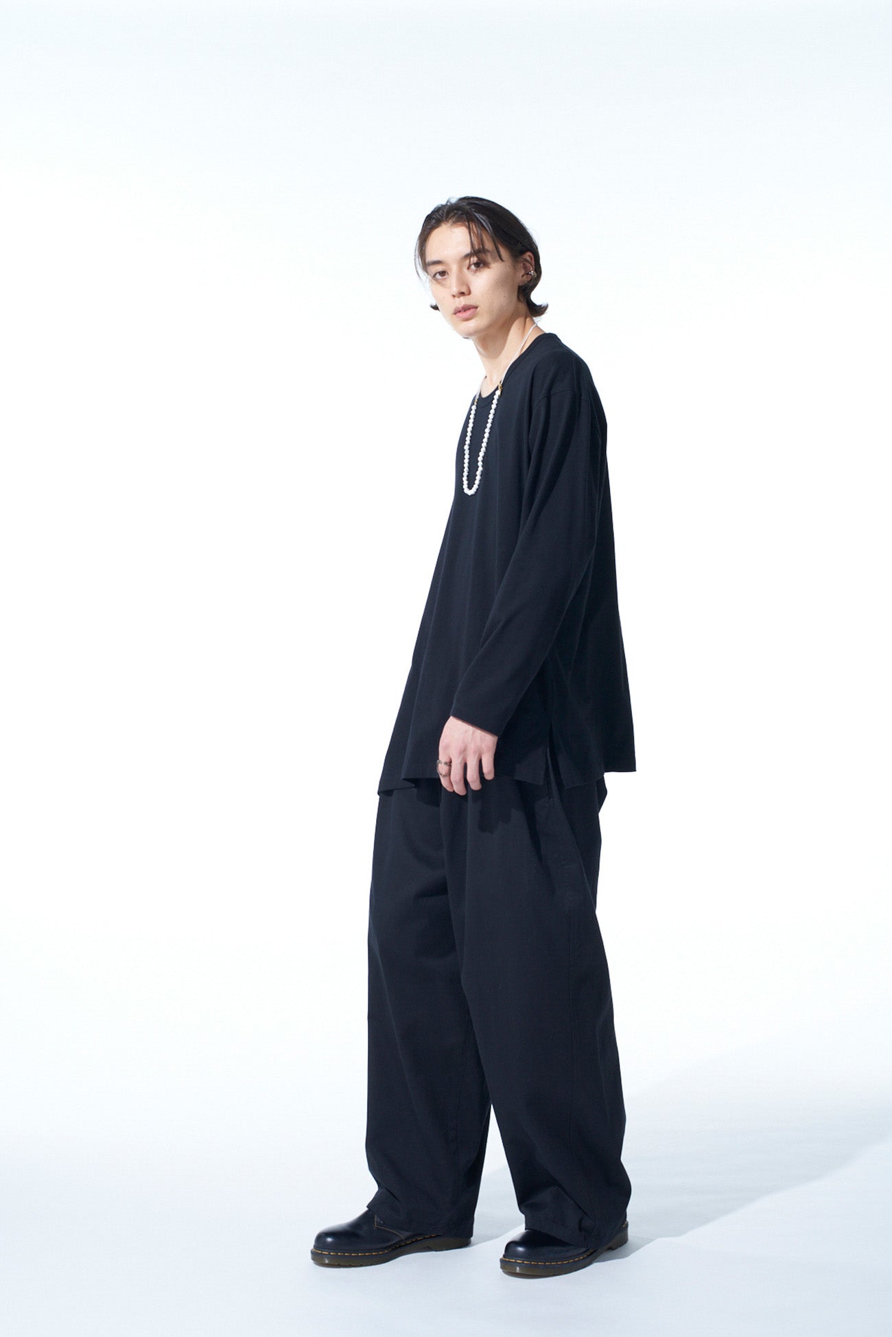 Soft Cotton Jersey Fabric Long Sleeve Draped T-Shirt for Women - Comfortable Casual Wear for Everyday, Work & Outfits