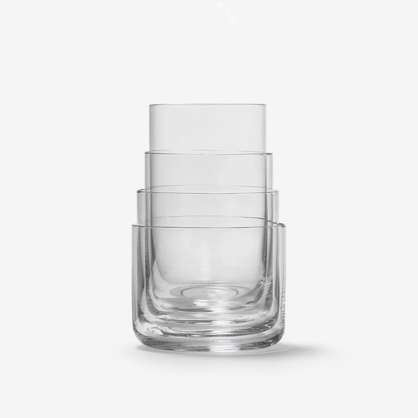 Aarke Nesting Glasses Set - 4-Piece Stackable Drinking Glasses for Cocktails, Juice & Water | Perfect for Small Spaces, Barware & Kitchen Storage