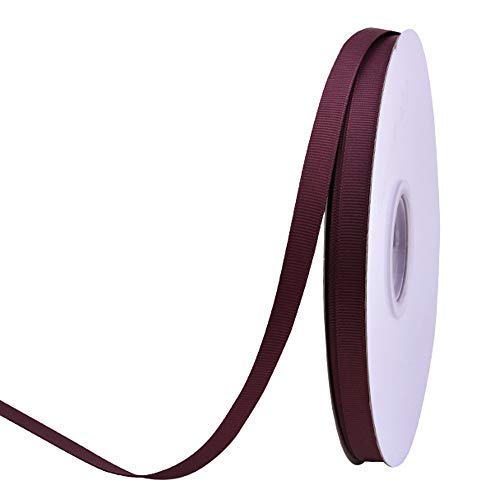 Ribest 3/8 Inch Burgundy Grosgrain Ribbon - 50 Yards Per Roll for DIY Crafts, Bow Making, Wreaths, Gift Wrapping, Hair Accessories, Wedding & Birthday Decorations - Perfect for Seasonal Home Decor and Party Supplies