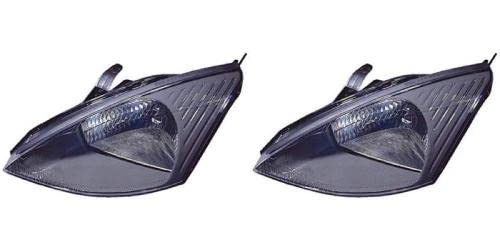 2003-2004 Ford Focus Headlights Assembly - CAPA Certified Pair for SE/LX/ZTS Models - Perfect for Night Driving & Replacement
