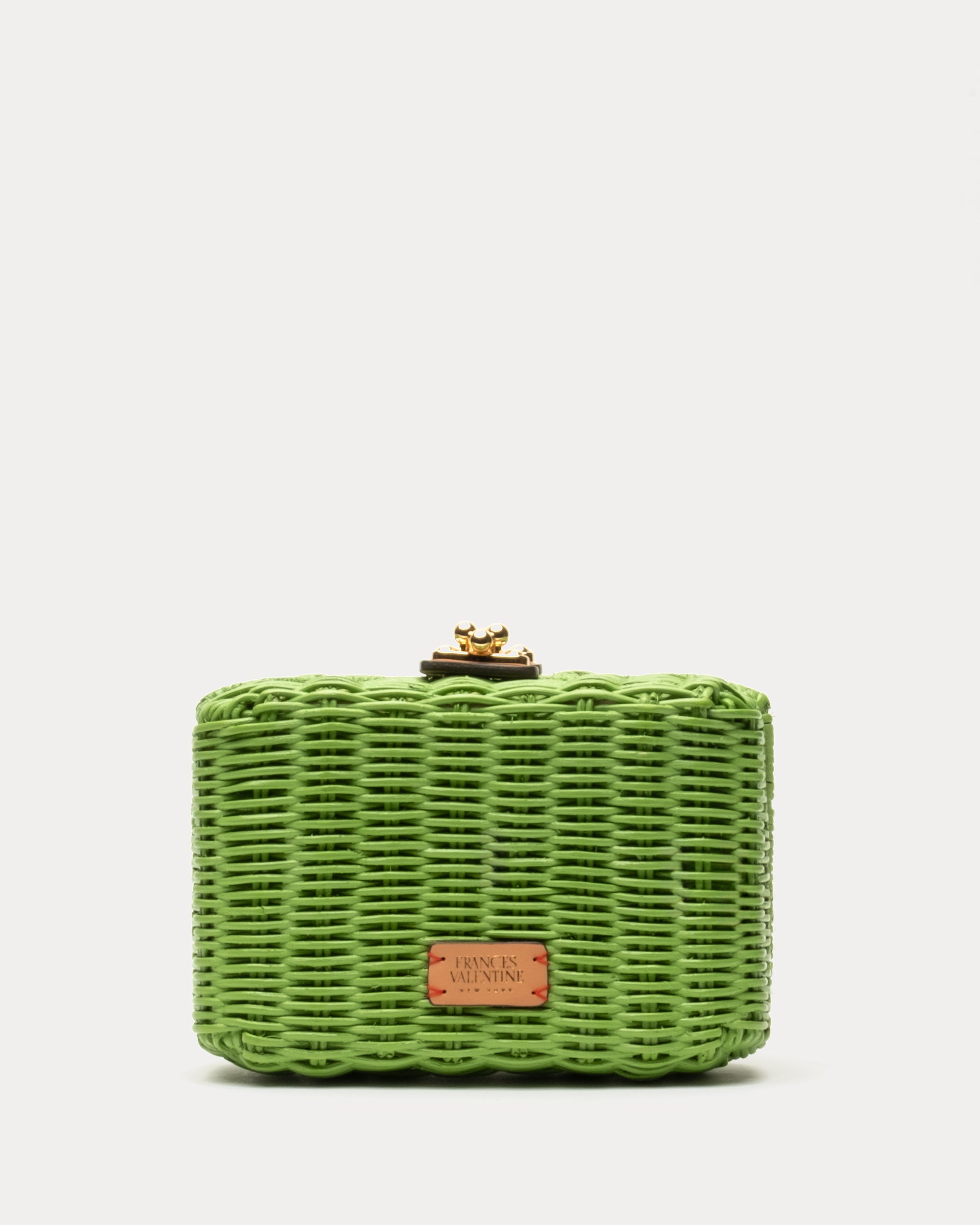 Paige Wicker Clutch Handbag - Lime Green Crossbody Purse for Women | Boho Chic Summer Accessory for Beach, Wedding & Party