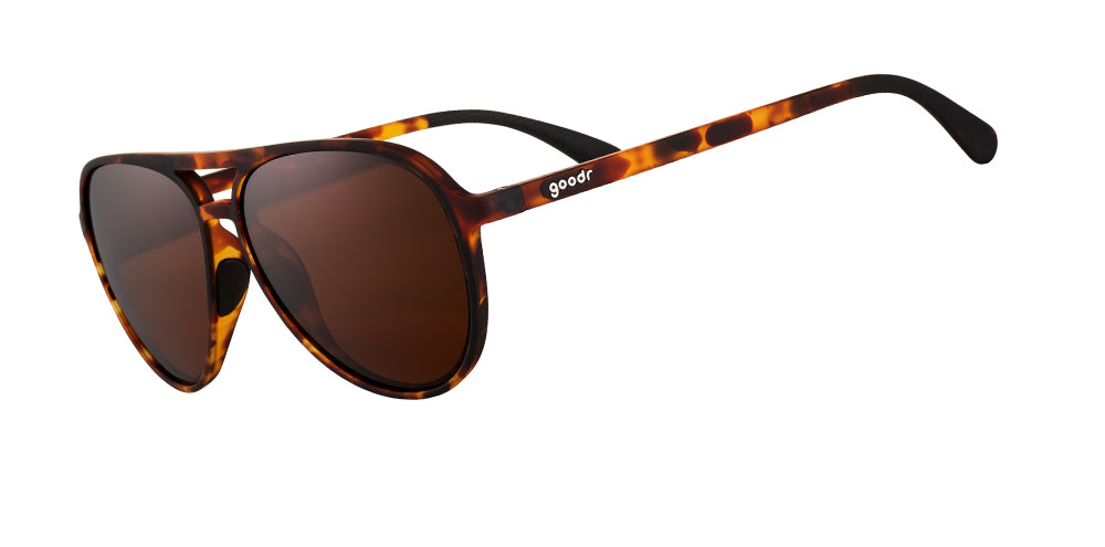 goodr Mach G Sunglasses - Polarized Aviator Style with UV Protection - Lightweight & Durable for Running, Cycling & Outdoor Sports - Amelia Earhart Ghosted Me Edition