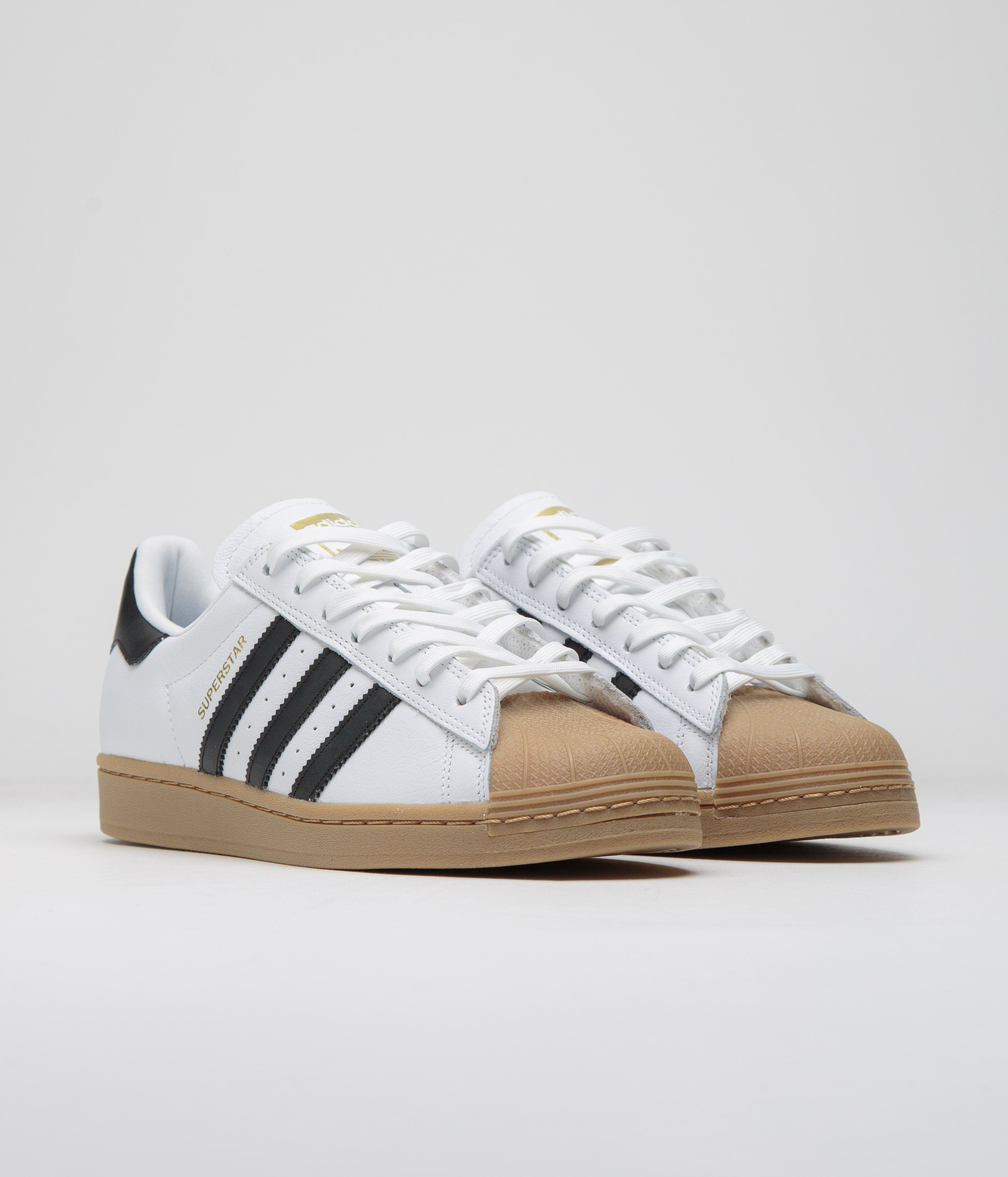 Adidas Superstar ADV Sneakers for Men & Women - White, Black & Gum Sole - Classic Casual & Streetwear Shoes for Everyday Wear, Gym & Fashion Outfits