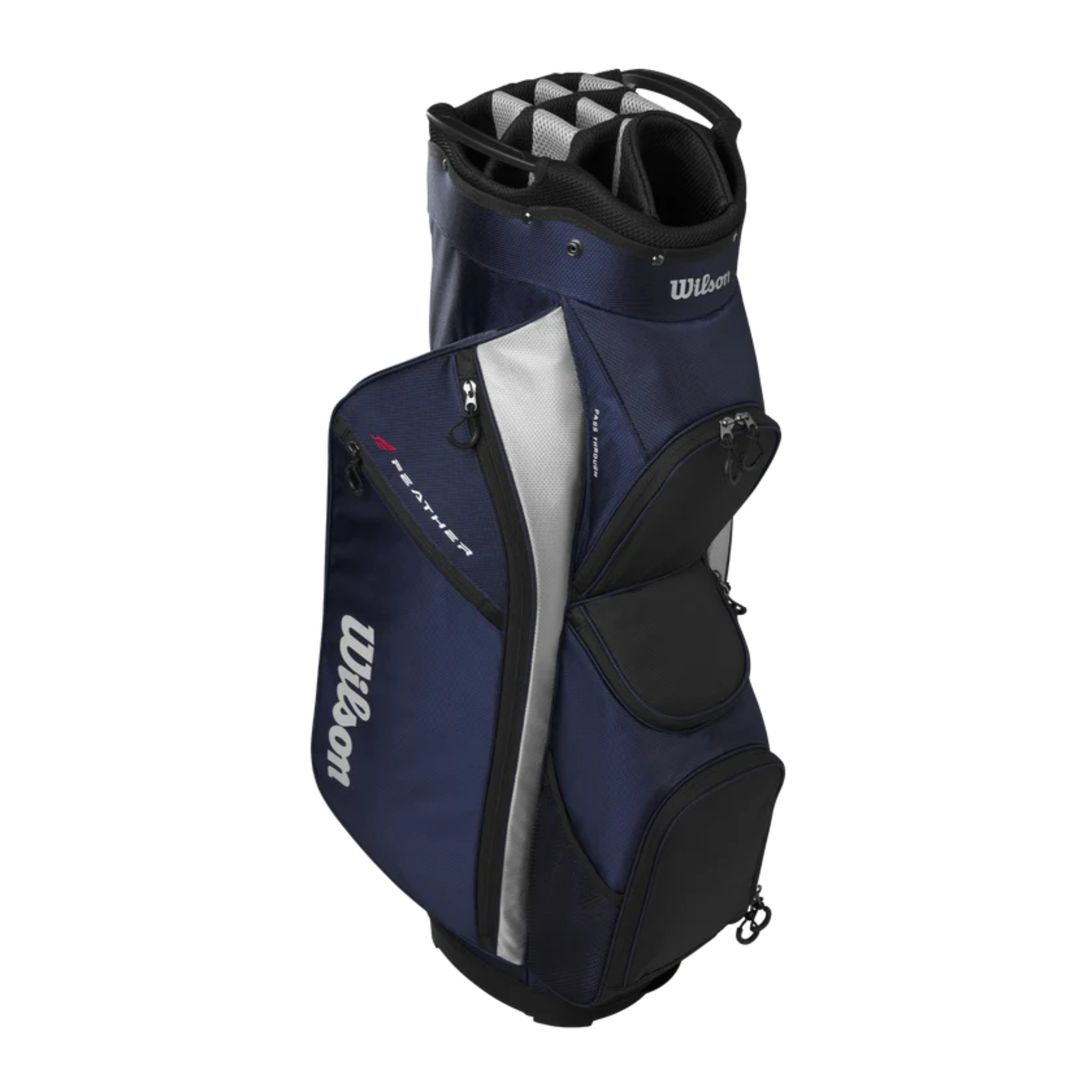 Wilson 2025 Feather Lightweight Golf Cart Bag with 14-Way Divider - Premium Stand Bag for Golf Clubs & Accessories - Perfect for Golf Course & Driving Range Use