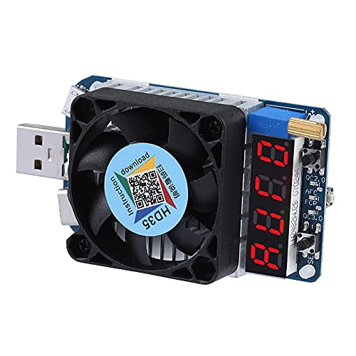 USB Electronic Load Tester - Smart Trigger & Fan Control with 4-Digit LED Display for Phone Repair | Battery Testing, Power Supply Diagnosis & Electronics Maintenance