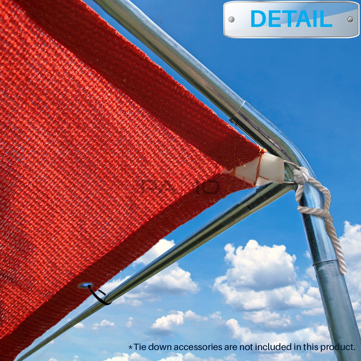 22'x32' UV Block Sun Shade Cloth with Grommets - Rectangle Shade Sail Canopy for Patio, Pergola & Backyard Deck - Red Outdoor Sun Protection Fabric for Gardening, Poolside & BBQ Parties