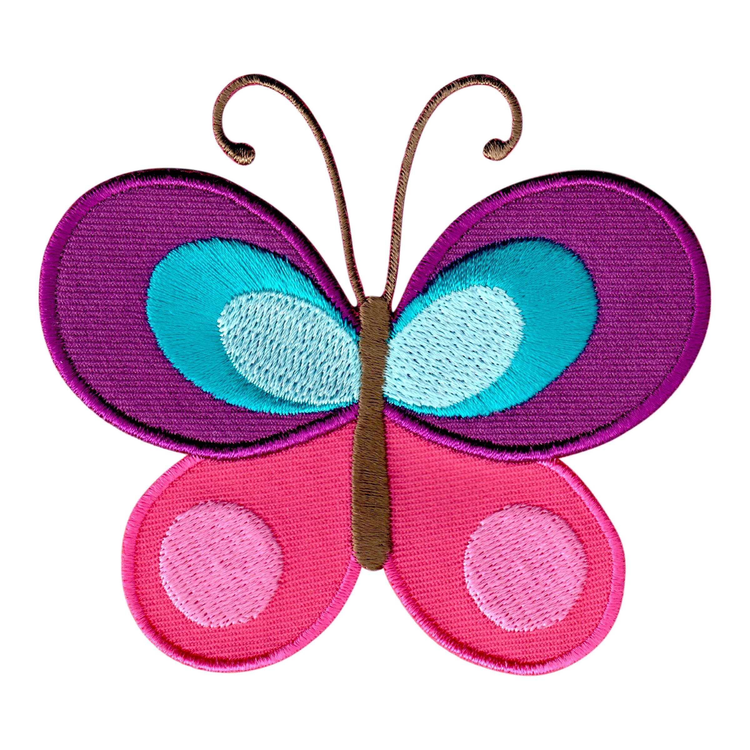 Butterfly Applique Patch - Iron On or Sew On for Kids Clothing & DIY Crafts - Perfect for Dresses, Jackets, and Backpacks