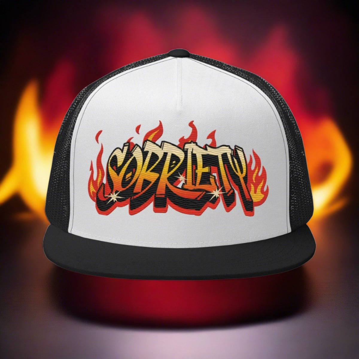 Inferno Sobriety Trucker Cap - Adjustable Snapback Hat for Men & Women - Stylish Baseball Cap for Outdoor Activities, Sports & Casual Wear