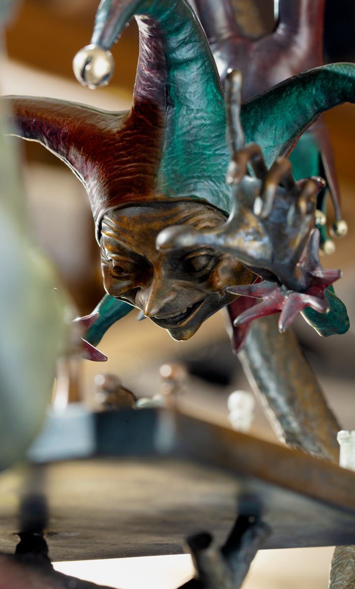 Premium Bronze Chess Game Sculpture - Large Edition - Perfect for Home Decor, Office Display & Gift for Chess Lovers