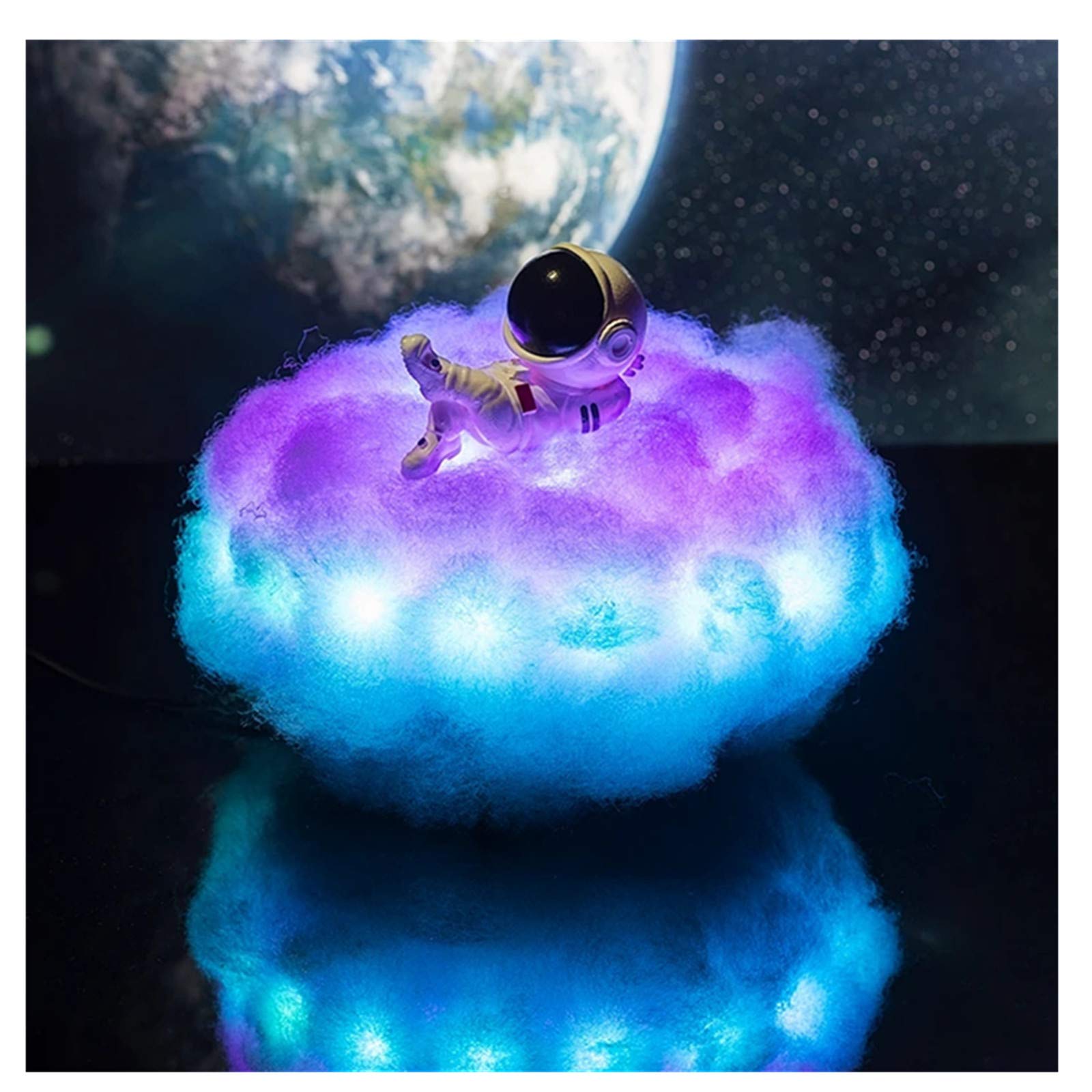 Rainbow LED Astronaut Night Light - Colorful Cloud Effect Kids Room Decor, Creative Gift for Children's Bedroom, Birthday & Nursery - Perfect for Bedtime, Playtime & Relaxation