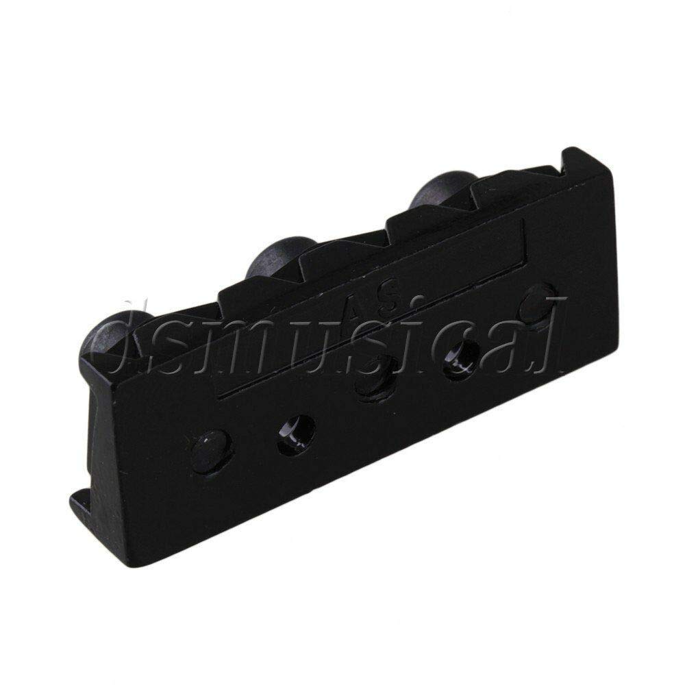 42mm Black Electric Guitar Locking Nut for Fender Style Guitars with Wrench - Perfect for Guitar Repair, Upgrades & Maintenance