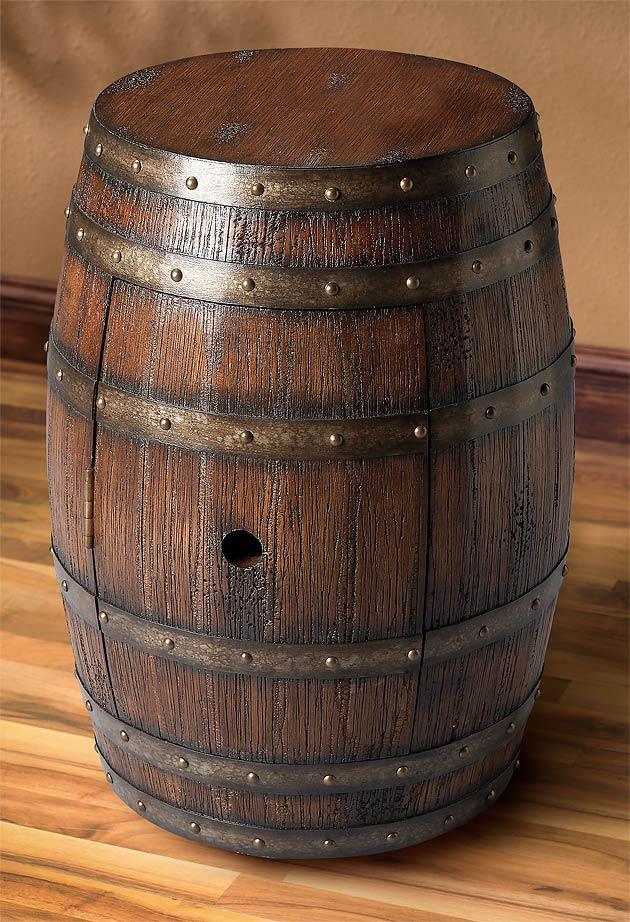 Premium Dark Brown Wooden Barrel - Rustic Home Decor, Whiskey Barrel Planter, or Vintage Storage Container for Wine, Beer & Liquor - Perfect for Farmhouse, Bar, or Garden Decor