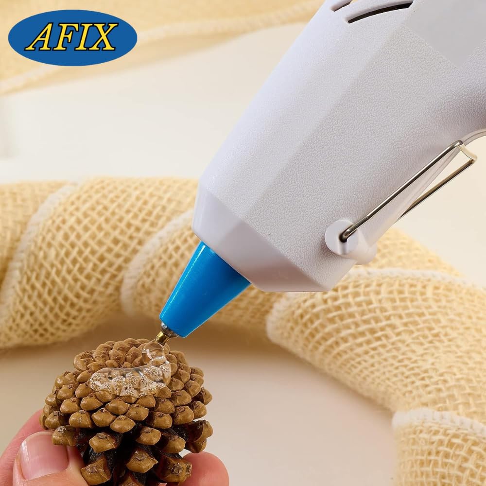 AFIX 9-Inch Multipurpose Hot Melt Glue Sticks (11mm, Pack of 80) - No Stringing Adhesive for Arts & Crafts, DIY Projects, Electronics Repair, Home Improvement & Garment Fixing - Perfect for School Projects, Woodworking, Scrapbooking & Household Repairs