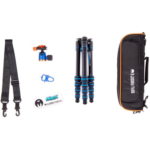 3 Legged Thing Punks Corey 2.0 Magnesium Alloy Tripod with AirHed Neo 2.0 Ball Head (Blue) - Professional Camera Tripod for Photography, Videography & Travel - Perfect for DSLR, Mirrorless & Video Cameras