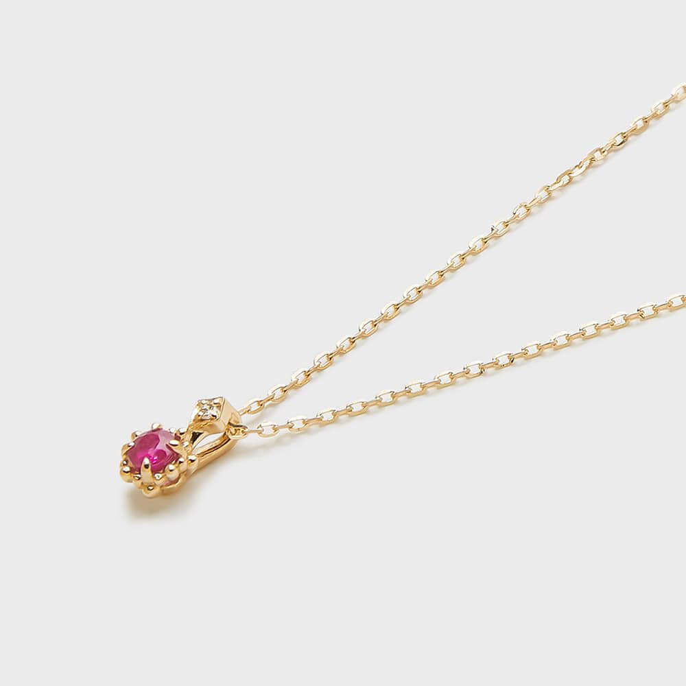 Luxury Red Ruby Gemstone Necklace for Women | 18K Gold Plated Elegant Jewelry Gift | Perfect for Weddings, Anniversaries & Special Occasions