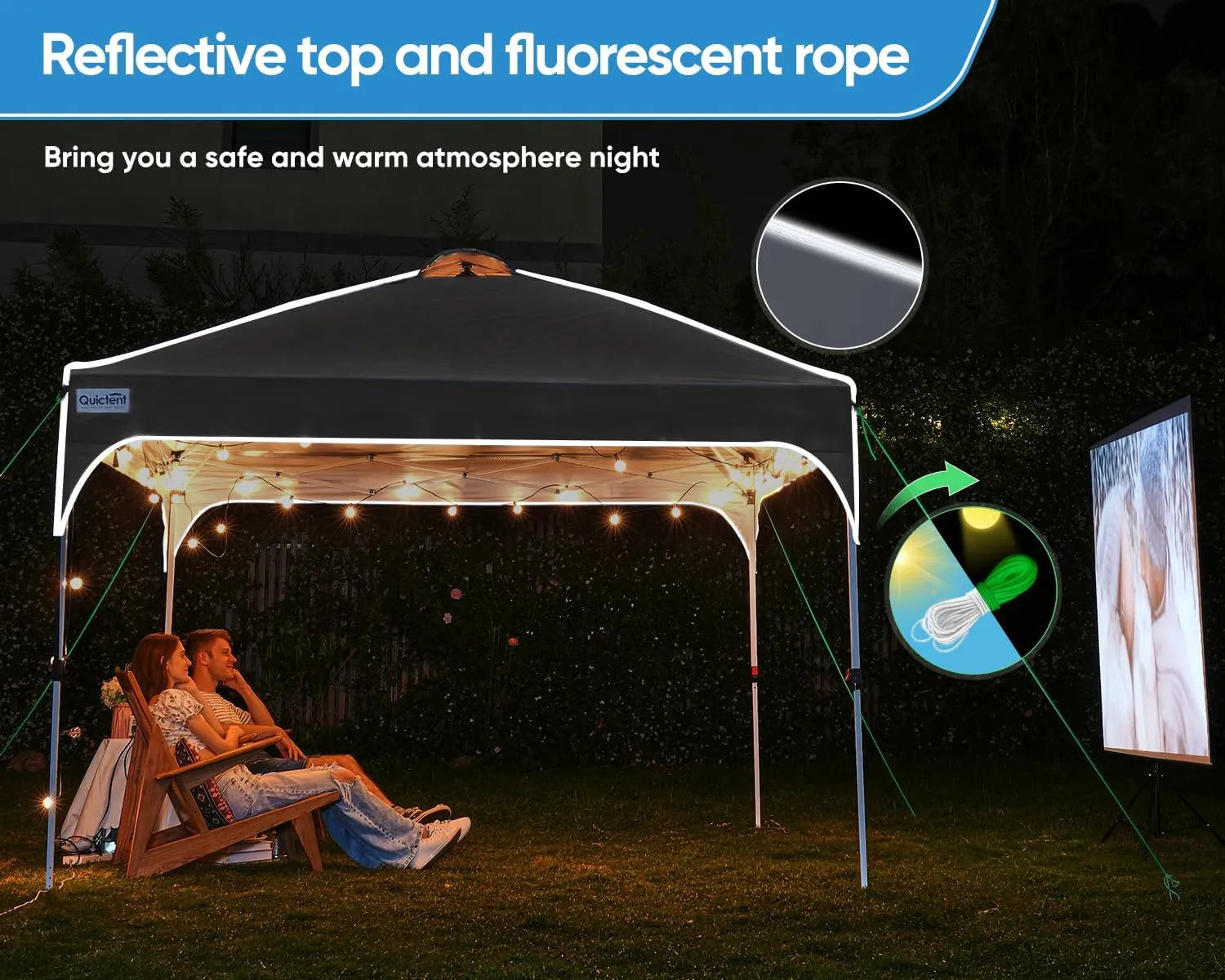 10' x 10' Pop Up Canopy Tent - Easy One Person Setup, Instant Shelter for Outdoor Events, Camping, Beach Parties, and Farmers Markets