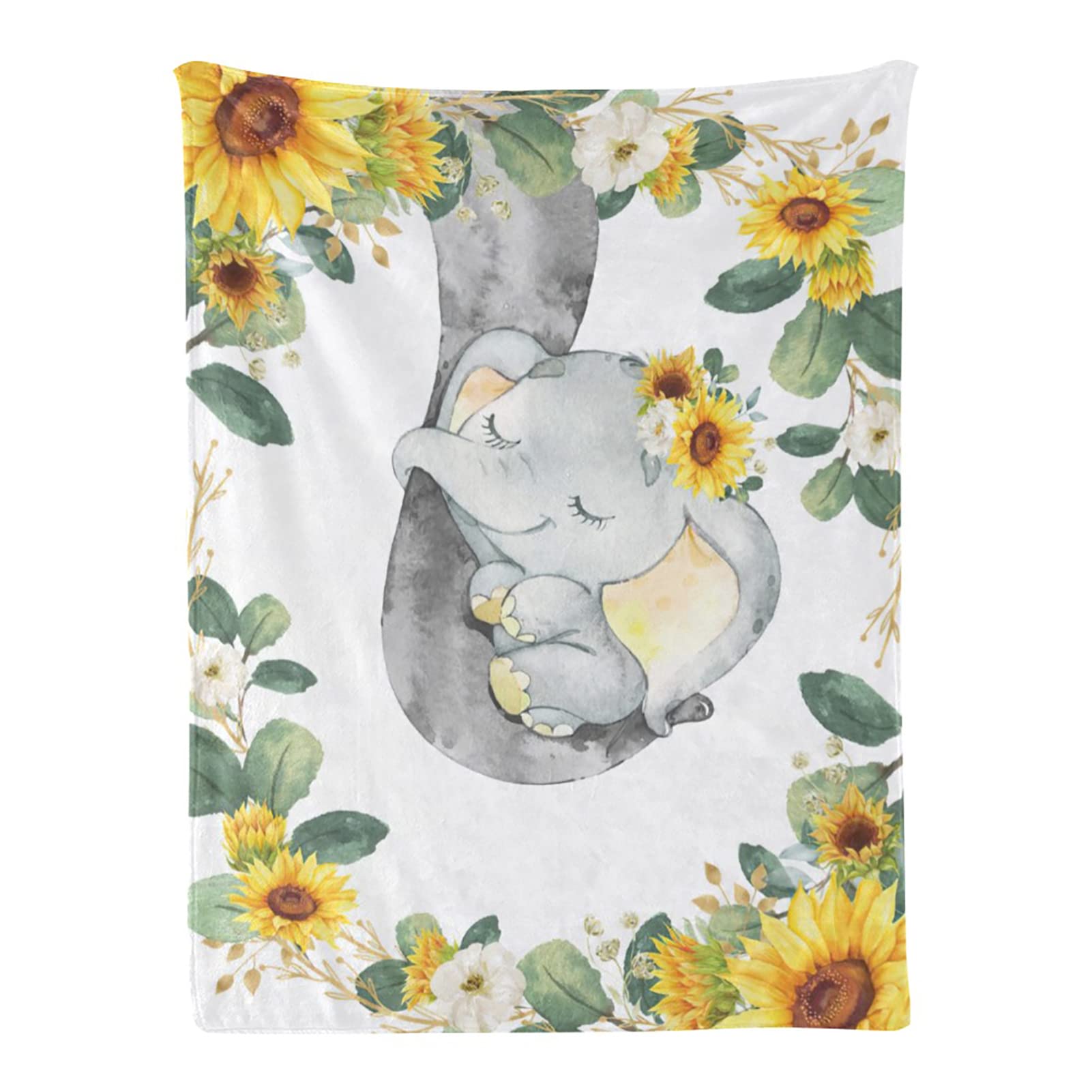 Personalized Baby Blanket with Name - Custom Elephant Design for Boys & Girls | Super Soft Newborn Blanket | Perfect Baby Shower Gift & Nursery Decor | Ideal for Cuddling, Swaddling & Photo Props