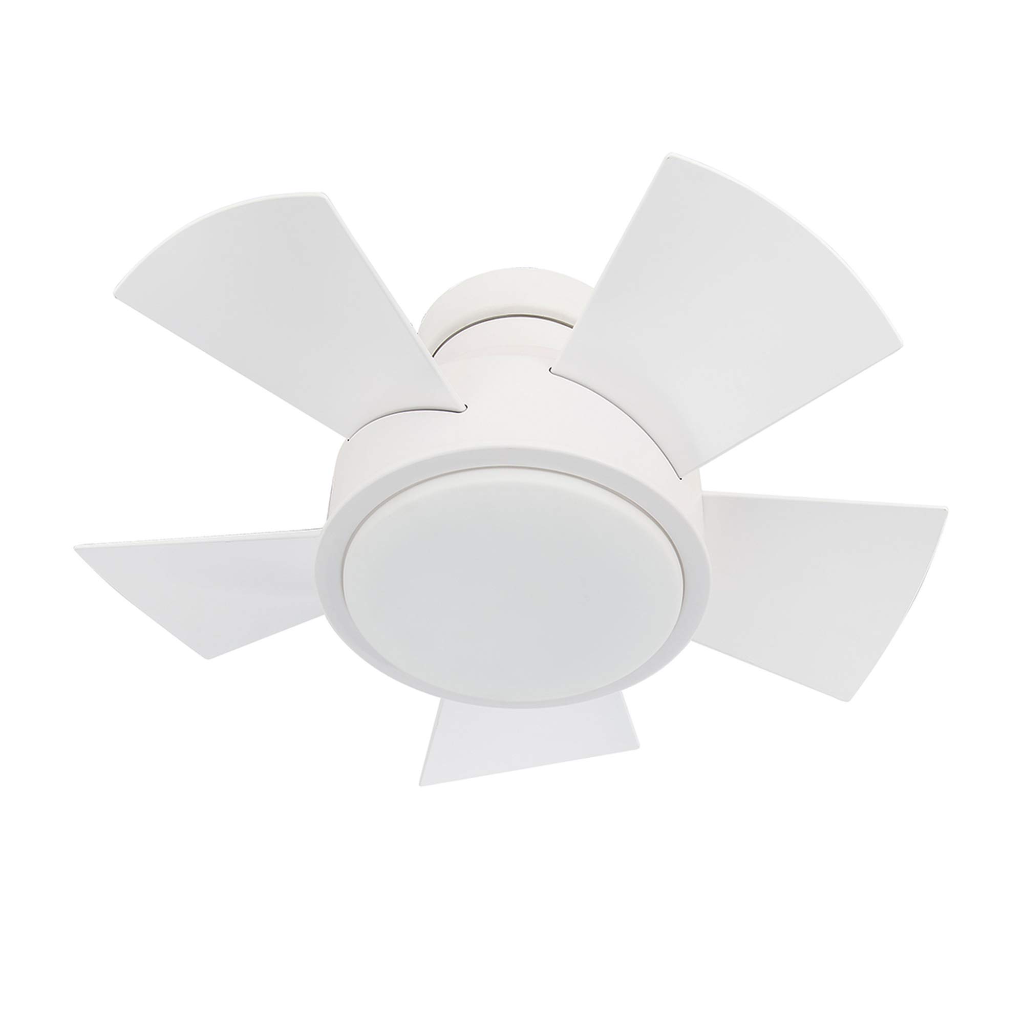 Vox Smart 26in Matte White 5-Blade Ceiling Fan with 2700K LED Light Kit & Remote Control, Compatible with Alexa, Google Assistant, Samsung Things, iOS & Android App – Perfect for Living Rooms, Bedrooms, and Patios