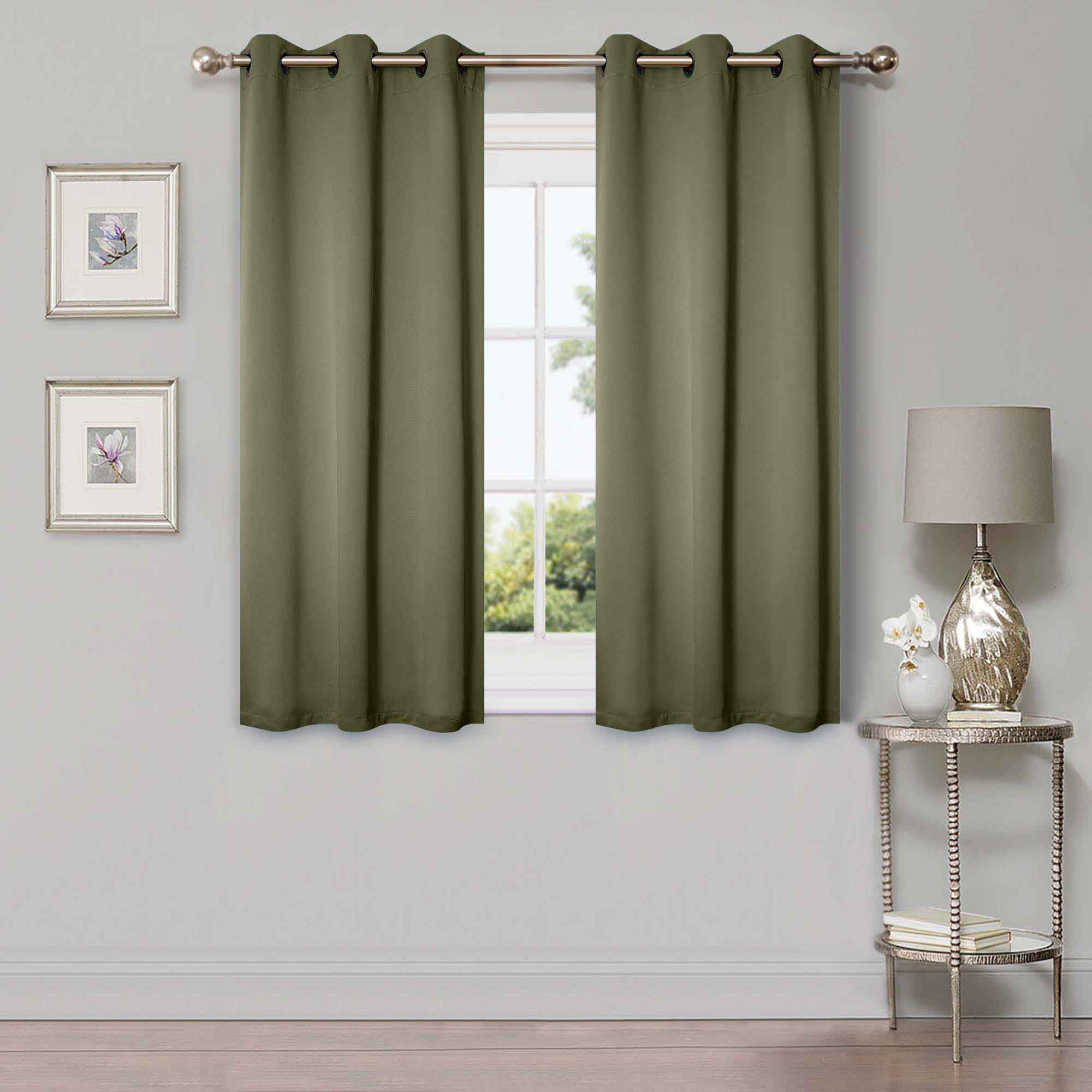 Blackout Curtains with Grommet Top - Solid Classic Modern Window Treatment for Bedroom & Living Room - Light Blocking & Noise Reducing