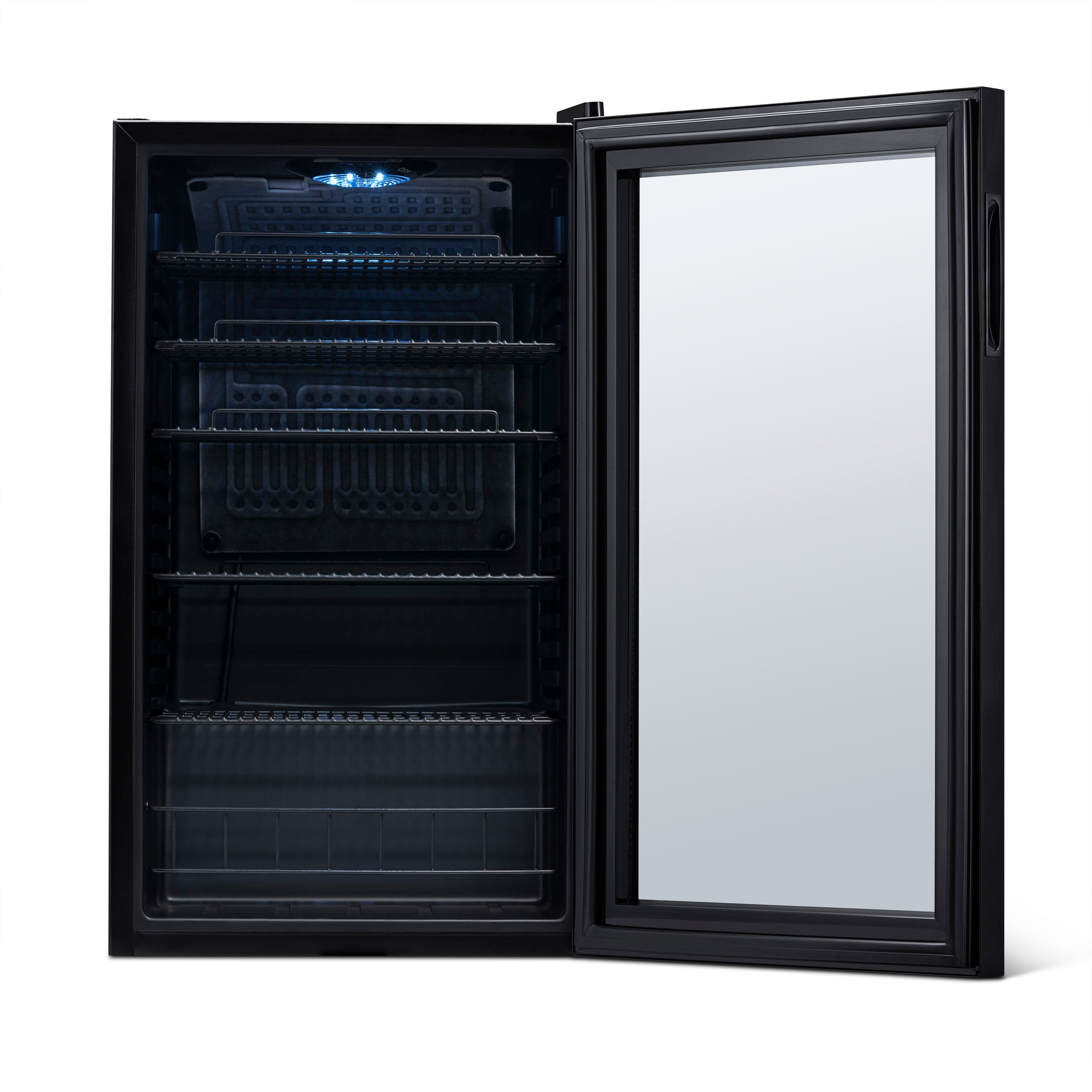 Newair® 126 Can Freestanding Black Beverage Refrigerator - 18.8 Inch Compact Beer & Wine Cooler for Home, Office, or Bar Use
