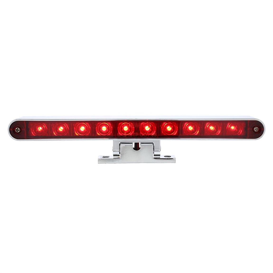 United Pacific 33009 3rd Brake Light - 10 LED Dual Function Stop/Turn Signal Light with Swivel Pedestal Base - Red LED & Red Lens - Compatible with Trucks, SUVs, and Trailers for Enhanced Safety