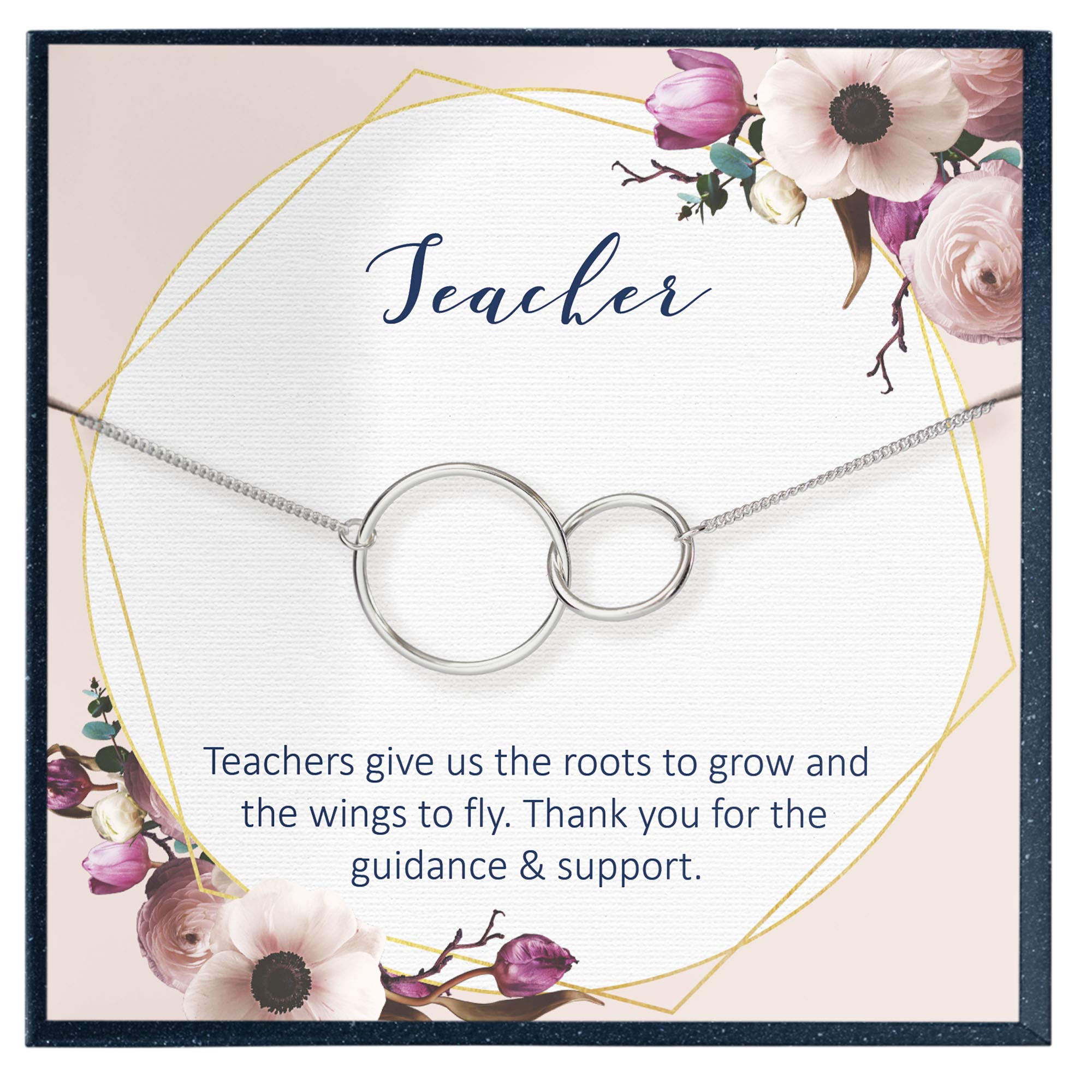 Teacher Necklace Gift - Personalized Jewelry for Educators, Teacher Appreciation Present, Thoughtful Thank You Gift for Women Teachers | Perfect for End of Year, Retirement, or Teacher's Day Celebration