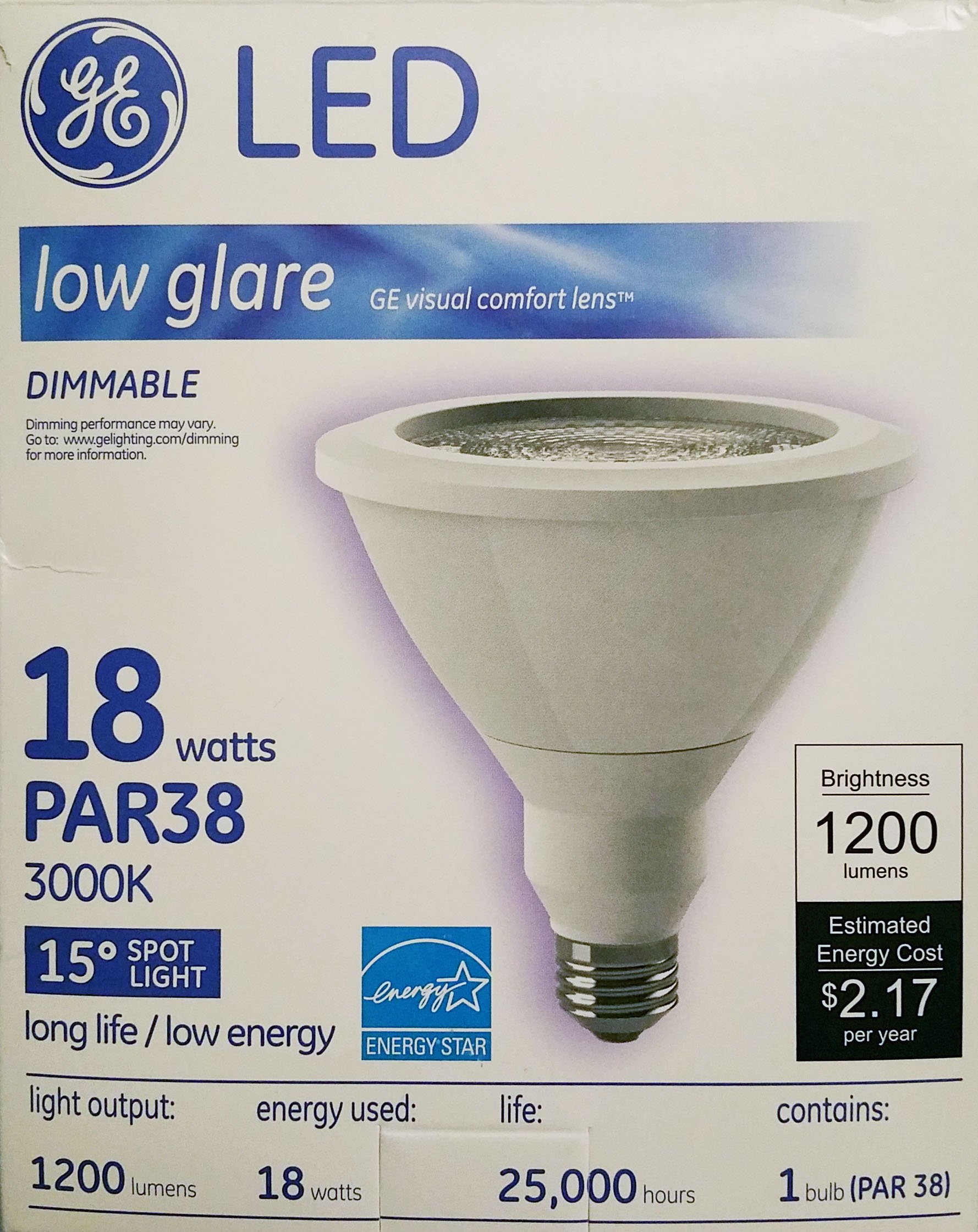 GE LED 18W 930 Lumens 5000K Daylight Bulb - Dimmable A19 Light Bulb Replacement for Home, Office, and Commercial Lighting