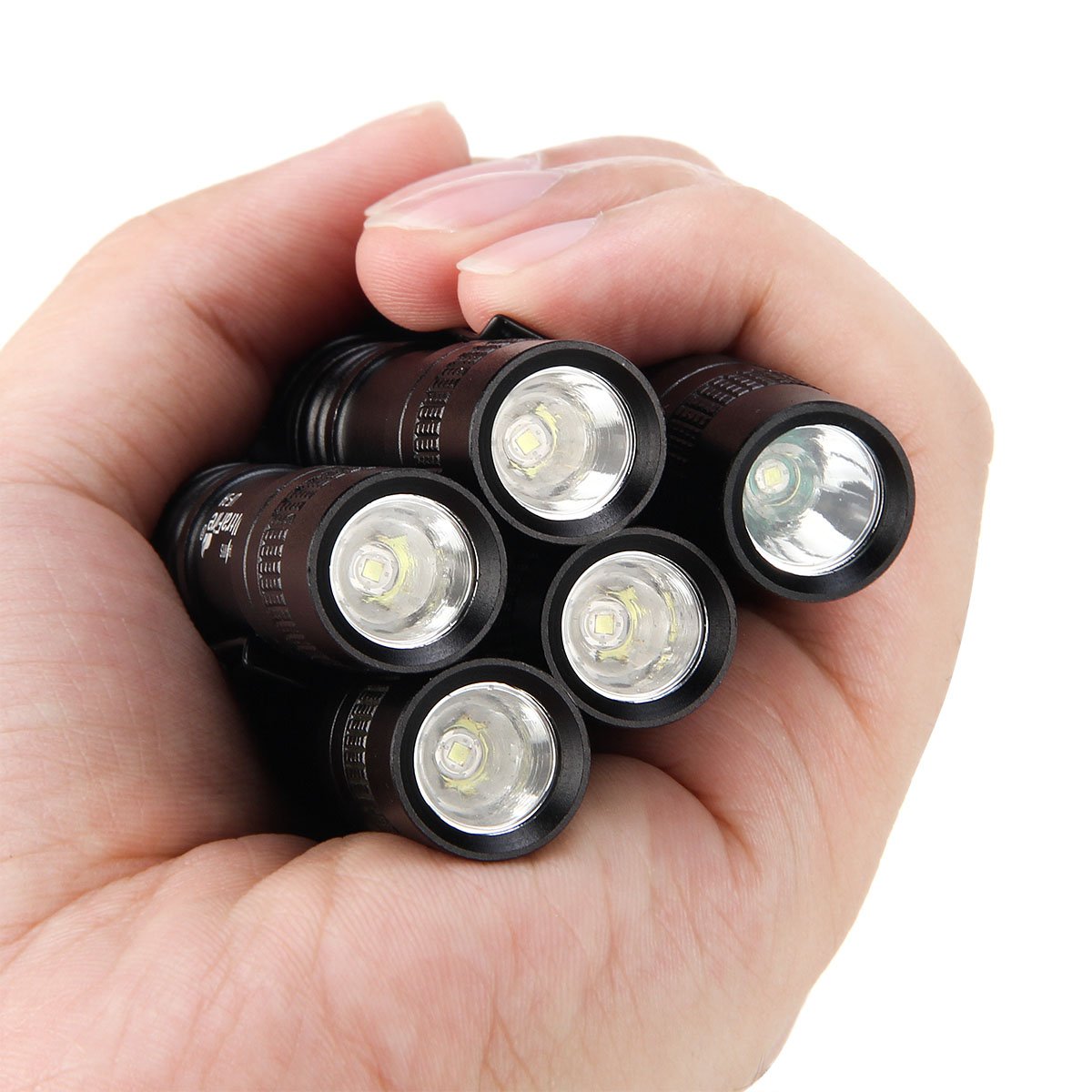 ULTRAFIRE Mini Flashlight UF-3AS - 70 Lumens Pocket-Sized LED Torch, 5 Pack (Flashlight Only) - Perfect for Camping, Hiking, Emergency Kits & Home Use