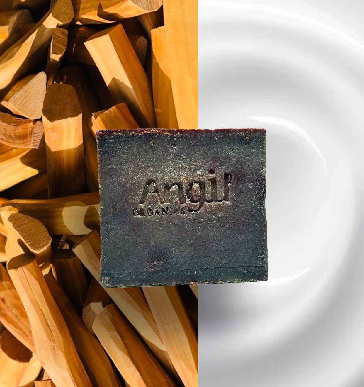 Angil Donkey Milk Beauty Soap - 100% Natural Sandalwood Soap for Skin Brightening, Tan Removal & Anti-Aging | 110g | All Skin Types | Pack of 1 | Perfect for Daily Skincare, Spa Treatments & Gift Giving