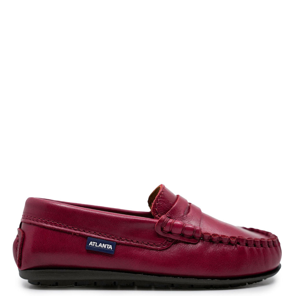 Atlanta Mocassin Red Antik Penny Loafers for Men - Classic Comfortable Slip-On Dress Shoes for Business & Casual Wear