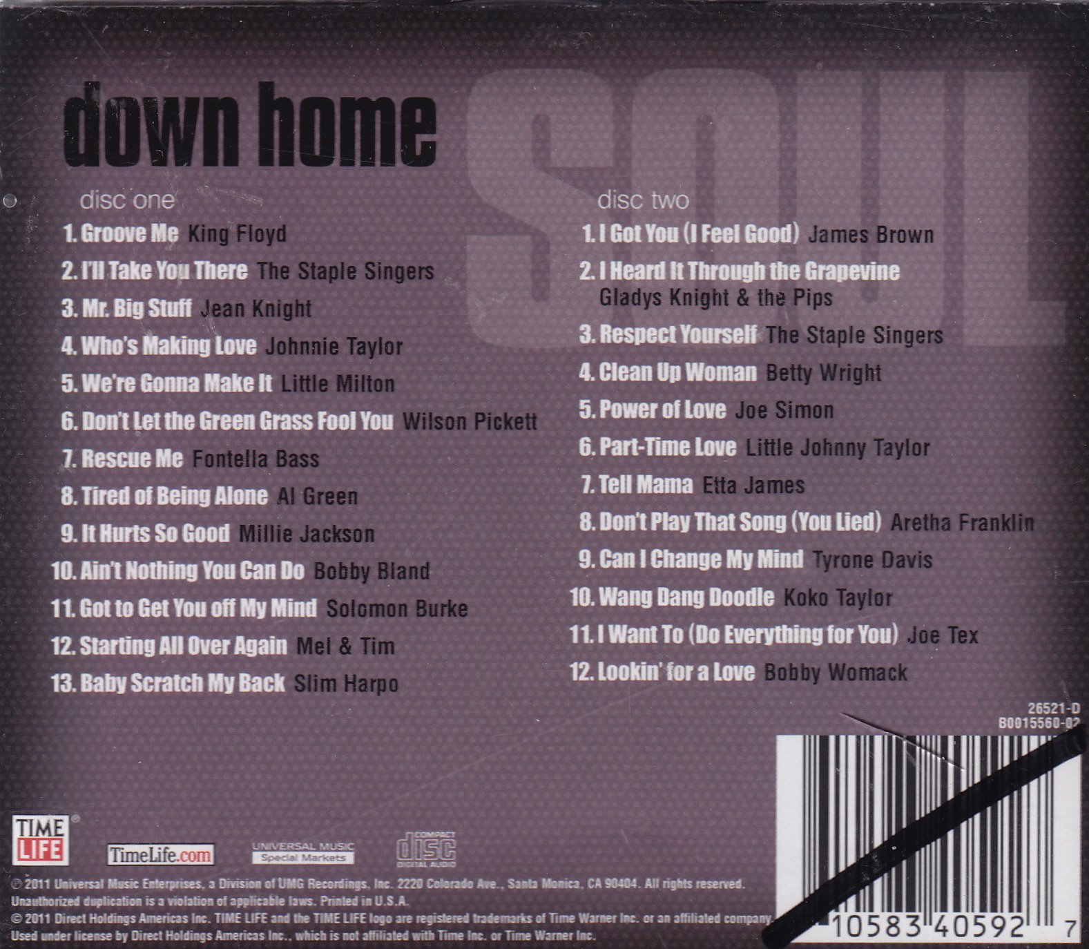Down Home Soul Music Collection [Time Life] - Perfect for Relaxing at Home, Road Trips & Southern Cooking Playlists