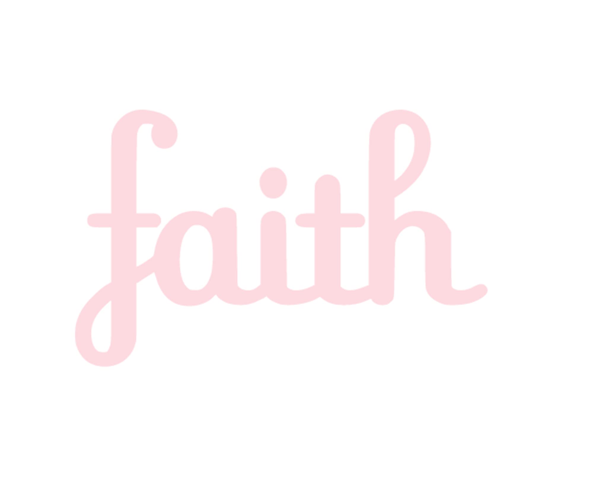 Faith Iron On Decal - Positive Statement Christian T-Shirt Transfer Vinyl Patch - Ready to Apply HTV Graphic for DIY Crafts - Choose Color & Size - Perfect for Custom Apparel, Bags & Home Decor (Pink)