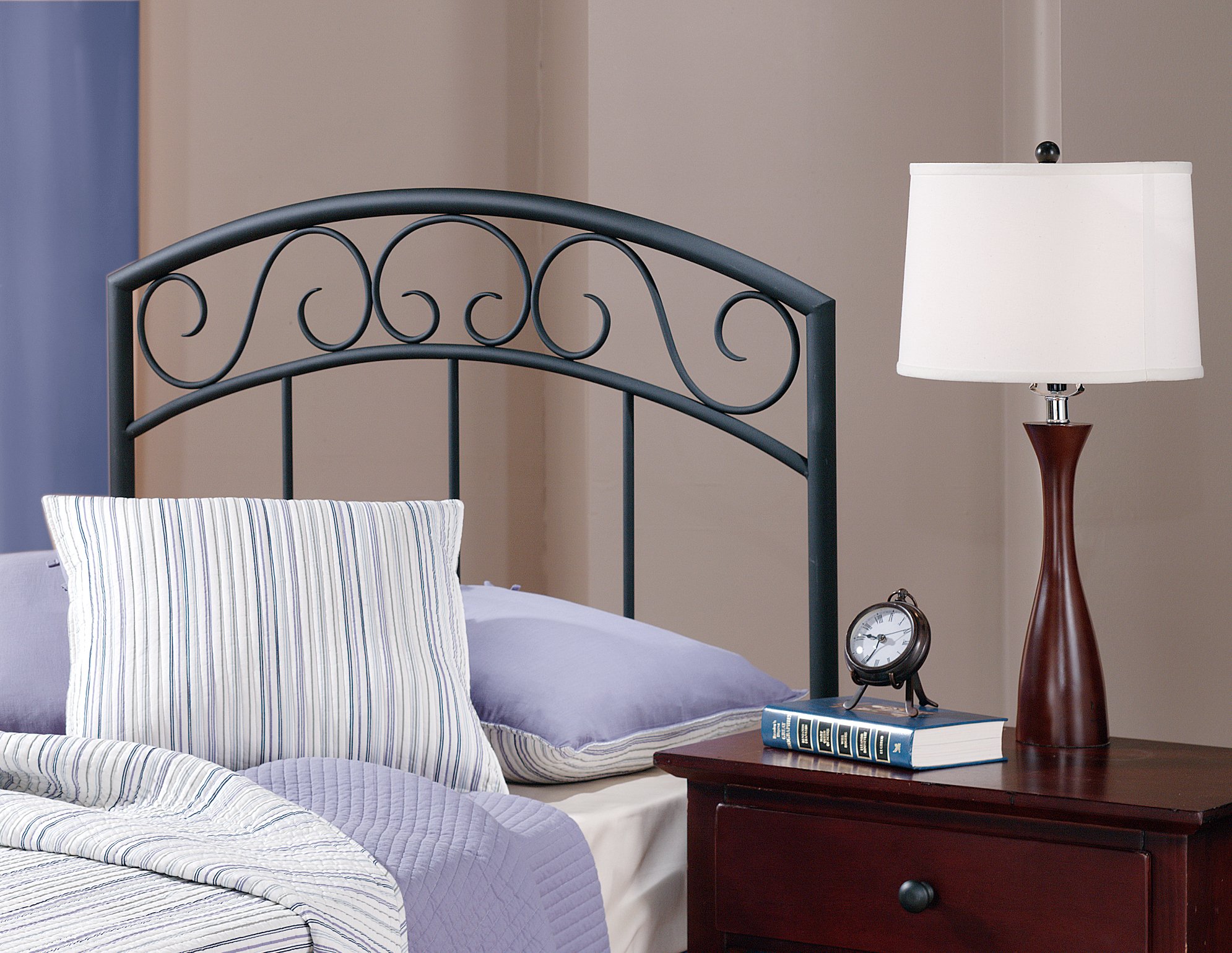 Hillsdale Furniture Wendell Twin Bed Frame with Rails - Textured Black Finish for Kids & Guest Rooms | Sturdy & Stylish Bedroom Furniture