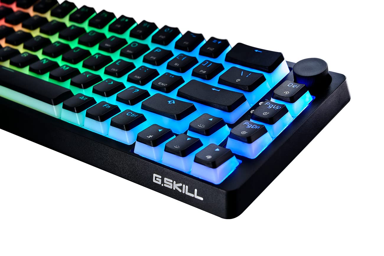 G.SKILL KM250 RGB 65% Compact Mechanical Gaming Keyboard (67 Keys) with PBT Double-Shot Keycaps - Black | Perfect for Esports, Typing & Office Work