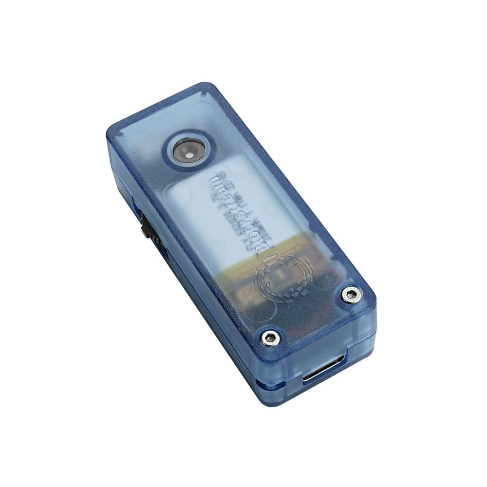 Secure Bitcoin Hardware Wallet - Jade with Camera, Bluetooth & USB-C - 240mAh Battery for Offline Crypto Storage (Transparent Blue) - Ideal for Cold Storage, Travel & Long-Term Bitcoin Protection
