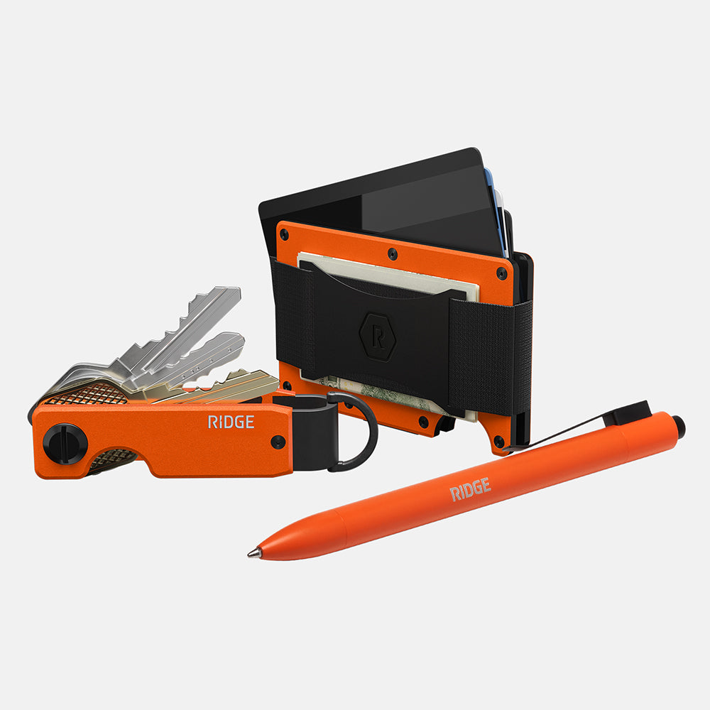 Basecamp Orange Daily Writer Kit - Premium Click Pen for Office, School & Note Taking - Smooth Writing Gel Ink Refillable Ballpoint Pen